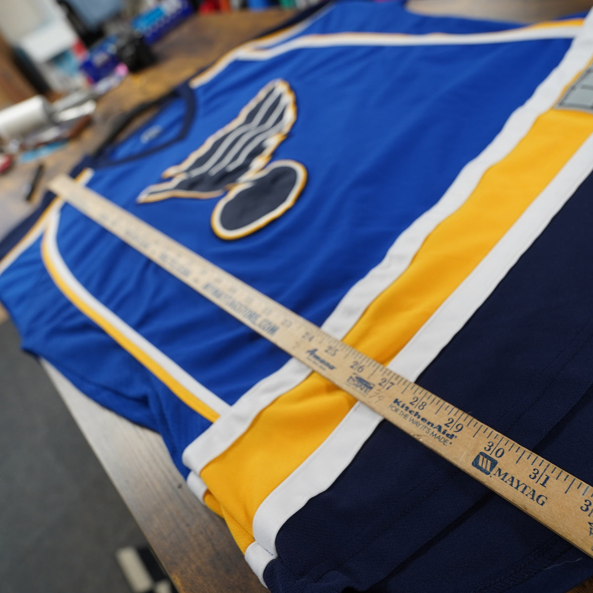 (L) NHL St. Louis Blues Vladimir Tarasenko 91 Hockey Jersey Mens Large Blue Sewn
