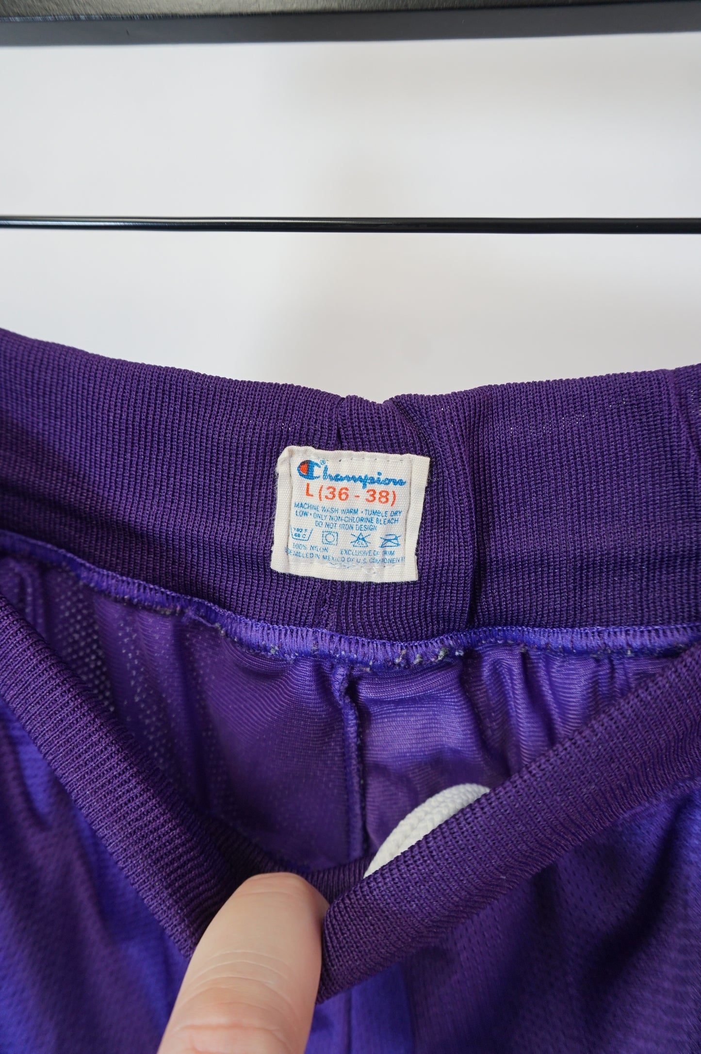(L) Vtg Charlotte Hornets Champion Basketball Shorts