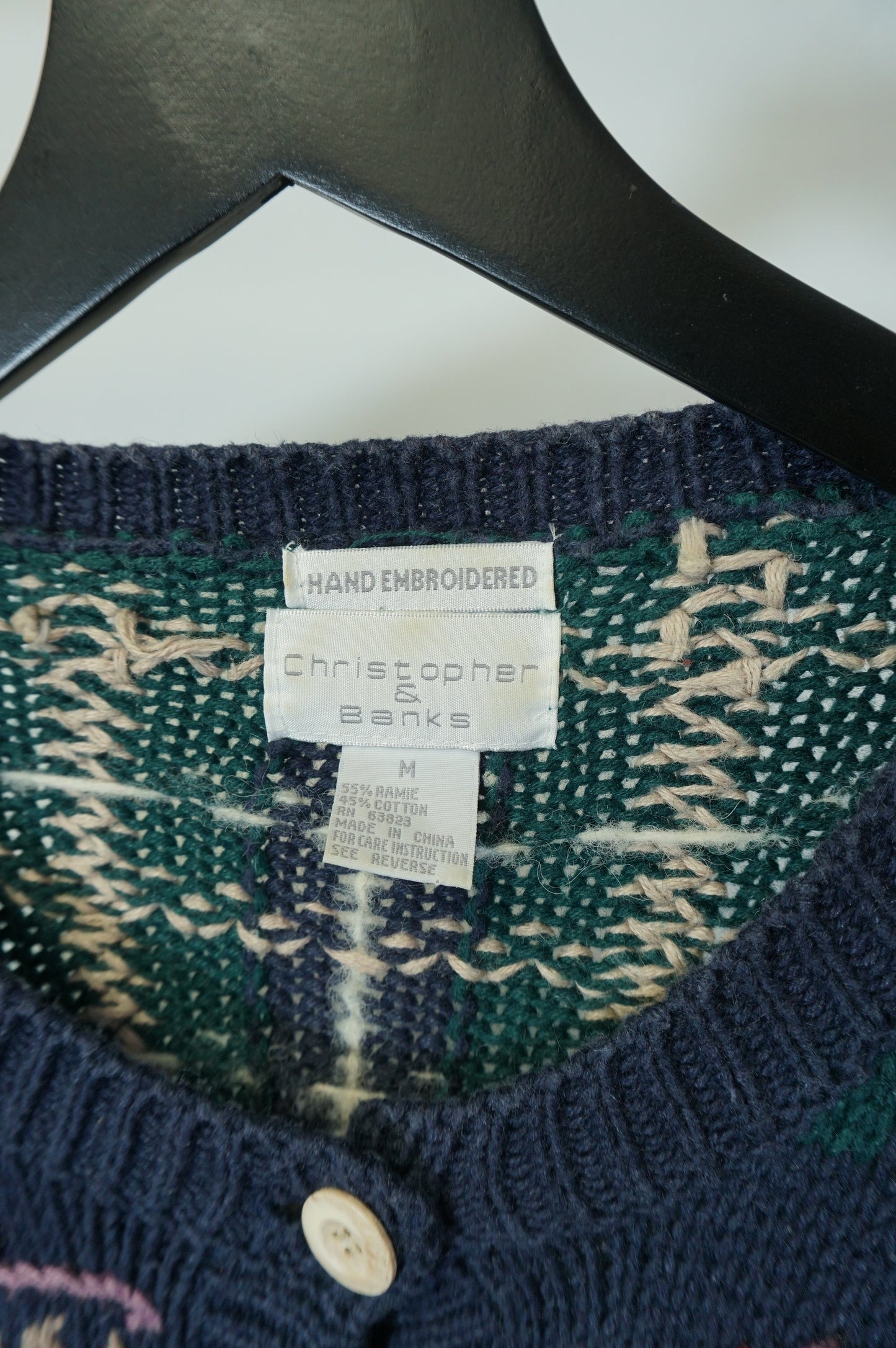 (M) Vtg Fall Knit Cardigan