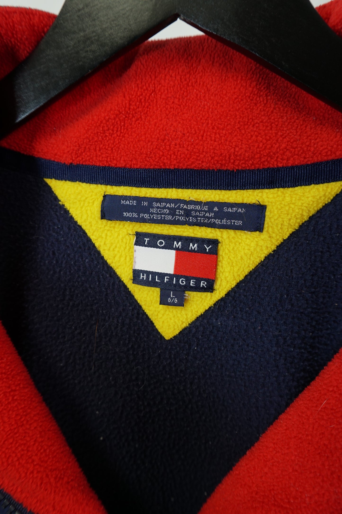 (L/XL) Tommy Hilfiger Navy Fleece Pullover