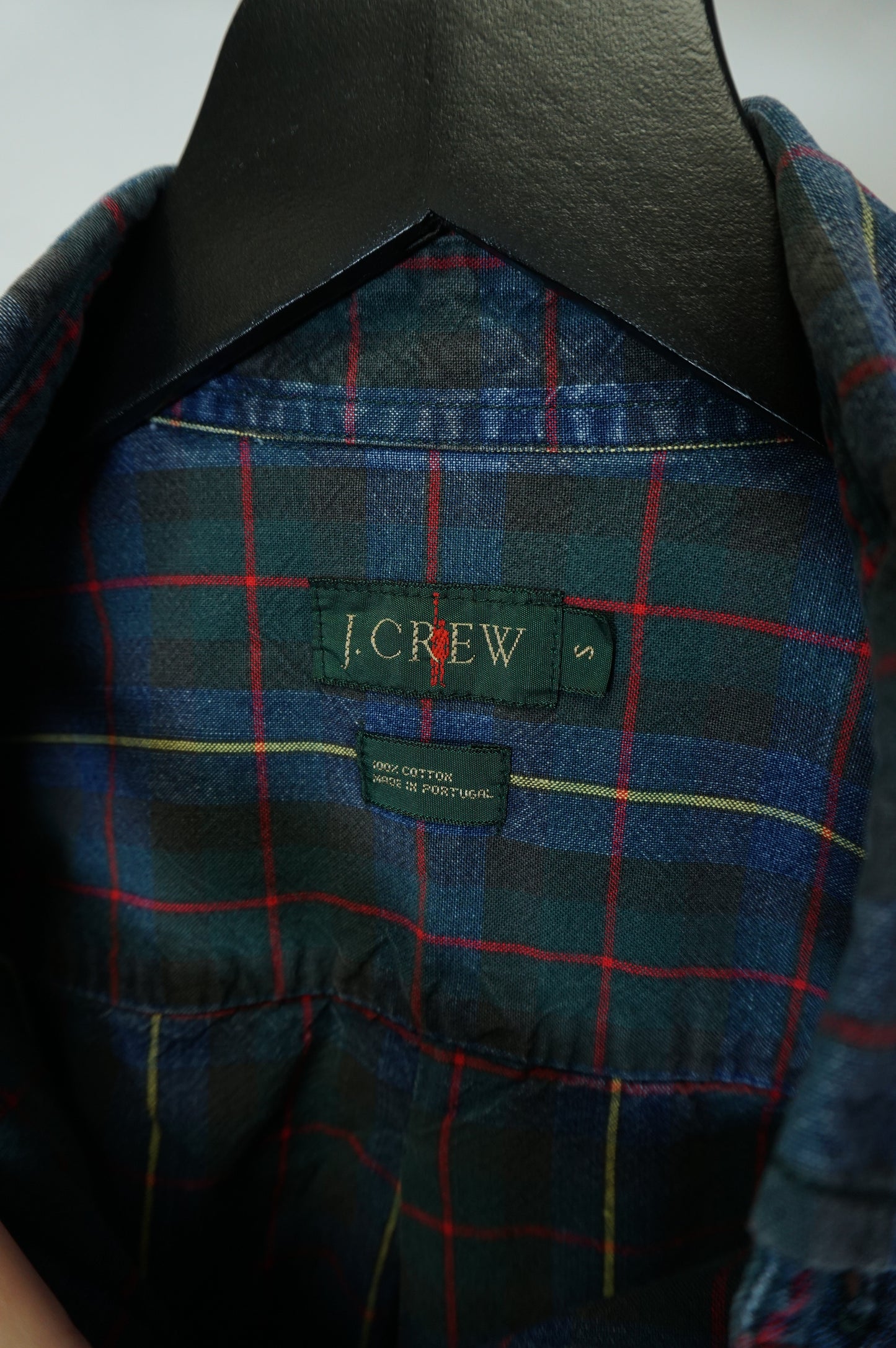(S/M) Vtg J. Crew Plaid Button Up Shirt