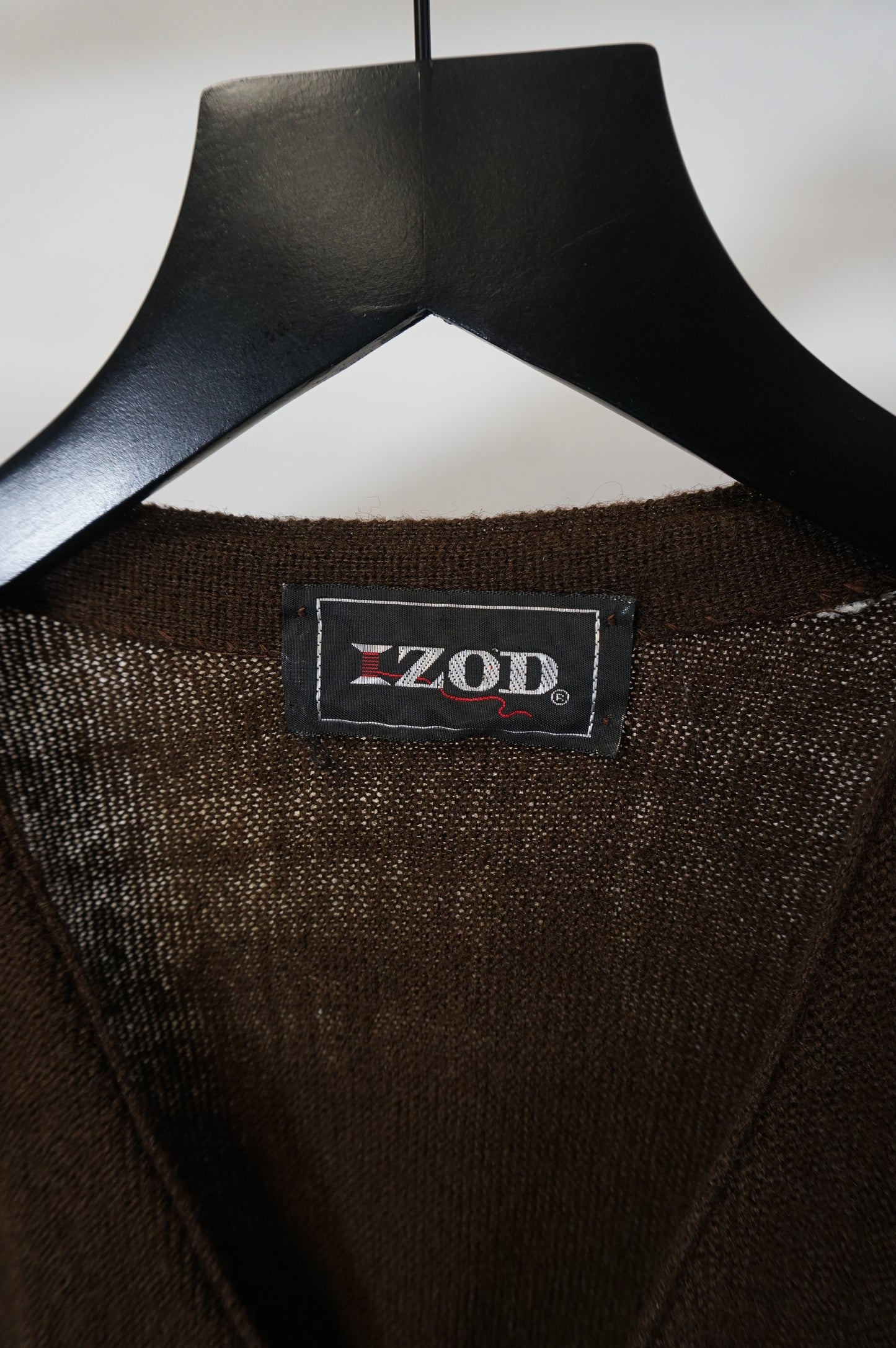 (L) Vtg Izod Brown Cardigan