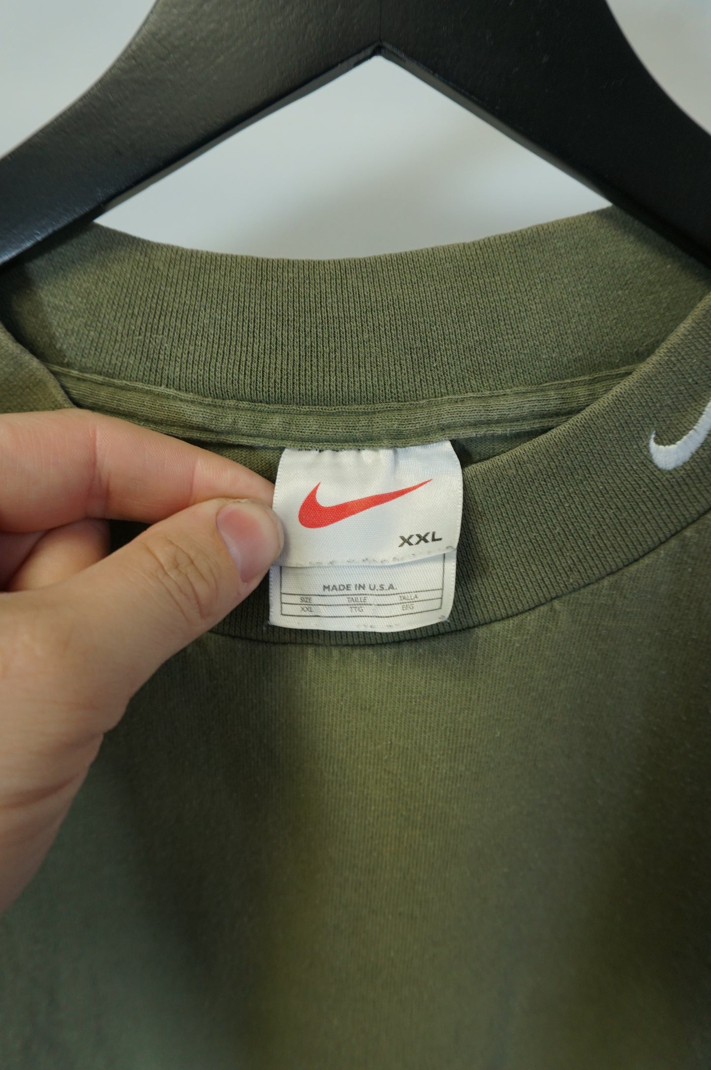(XXL) USA Made Olive Green Nike Mock Neck