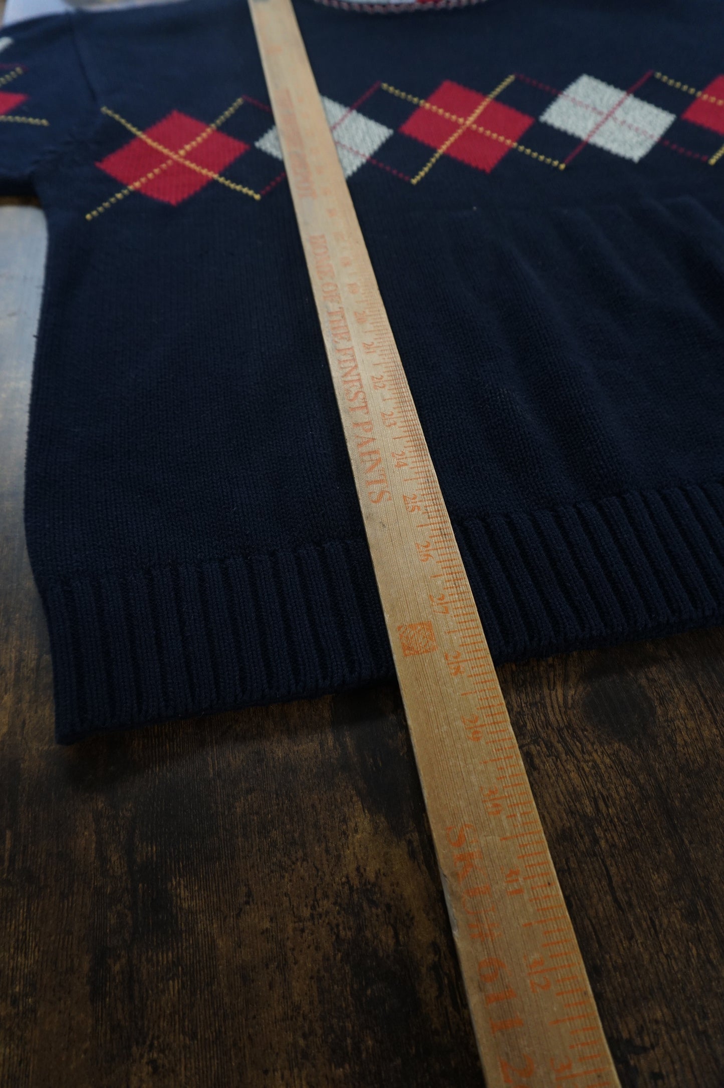 (L) Vtg Tommy Hilfiger Argyle Knit Sweater