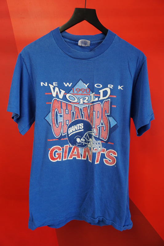 (M/L) 1990 New York Giants World Champs Single Stitch T-Shirt