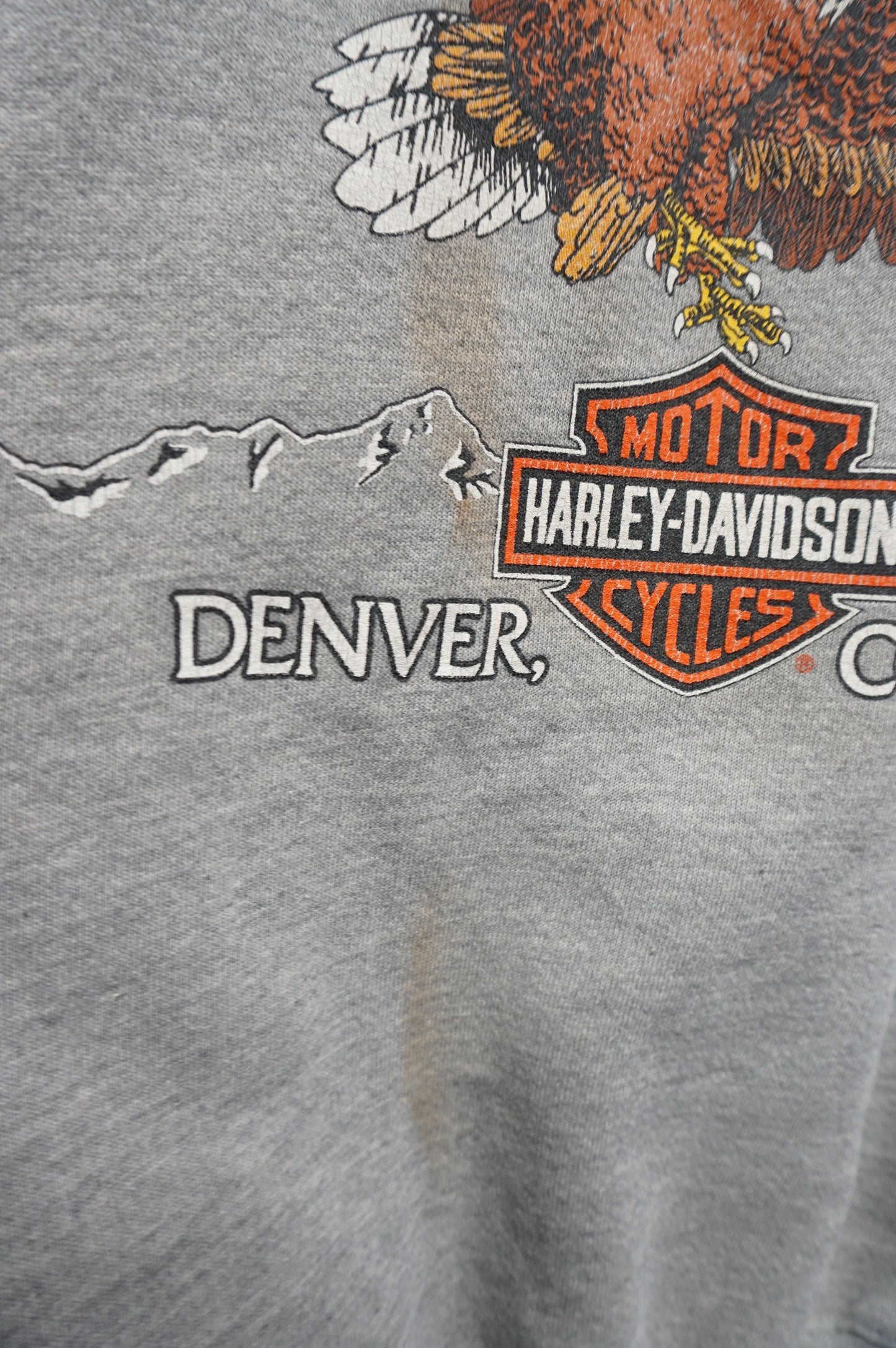 (L) 2000 Denver Harley Davidson Eagle Crewneck