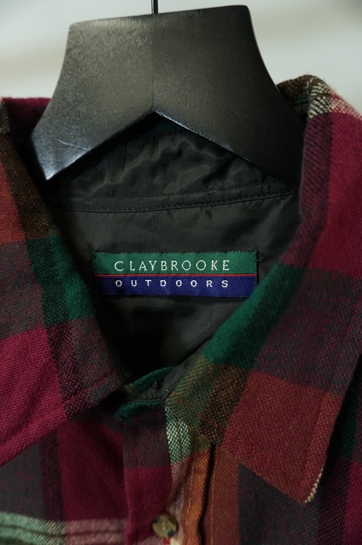 (L) Vtg Claybrooke Earth Tones Flannel Shirt