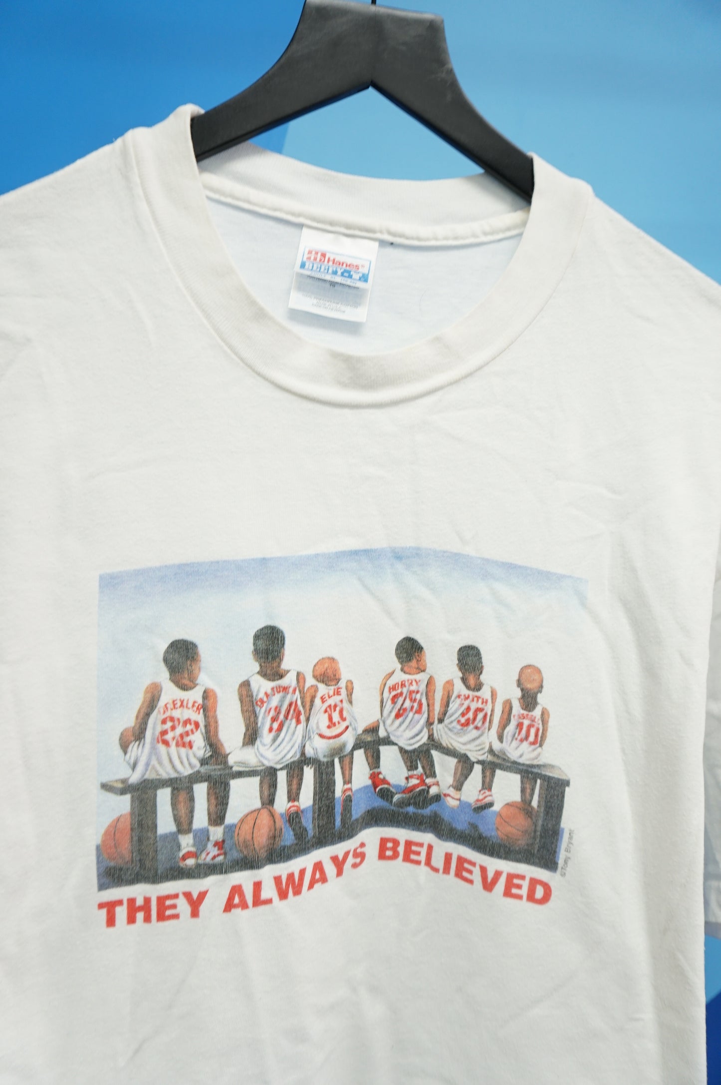 (L/XL) They Always Believed Houston Rockets Single Stitch T-Shirt