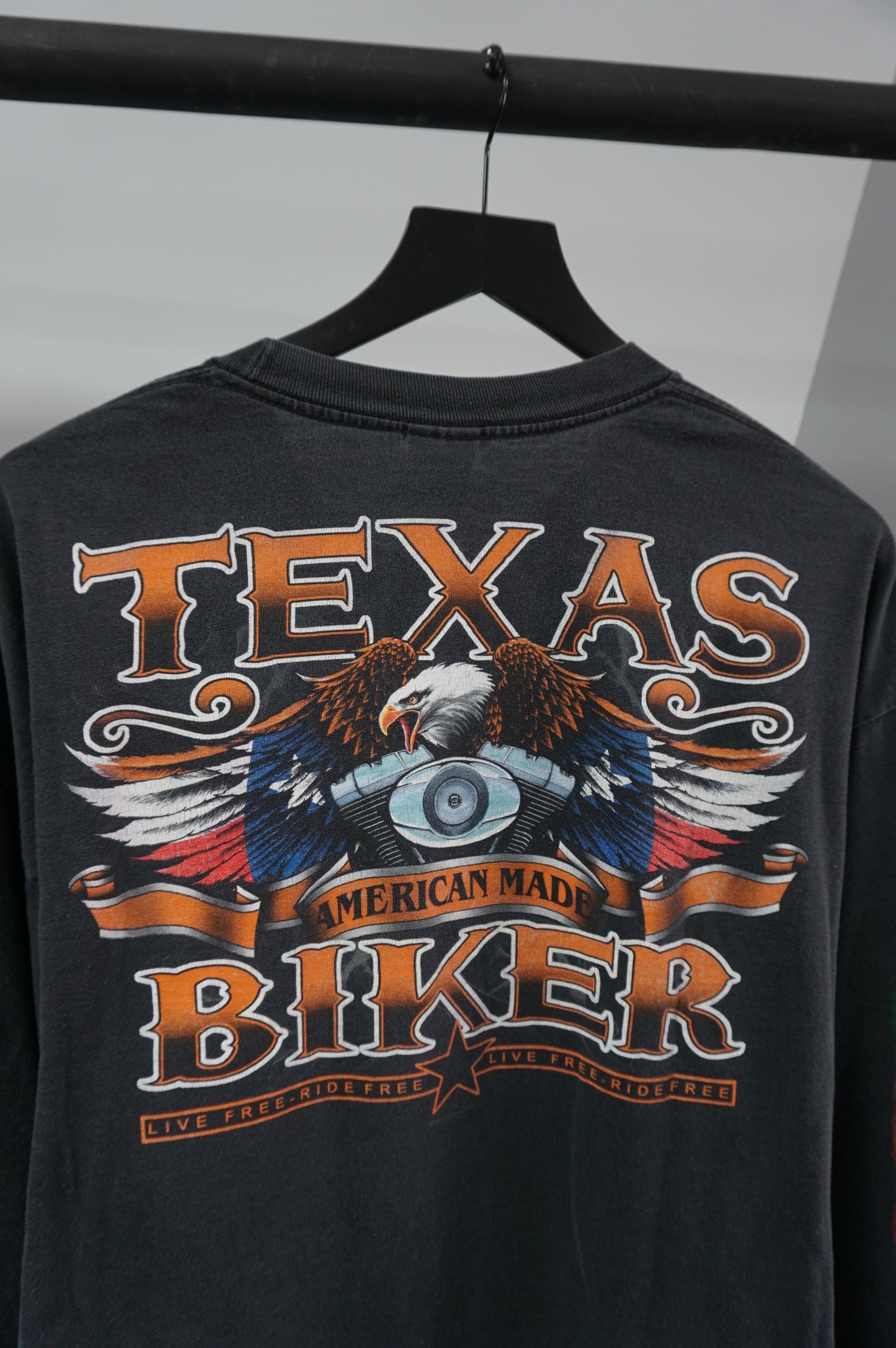(XXL) 2008 Texas Biker Dragon vs Eagle LS T-Shirt