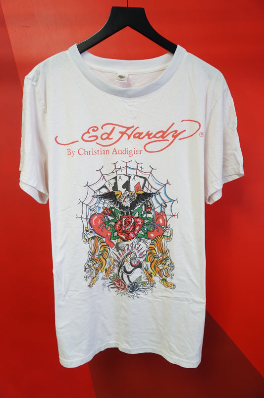 (L/XL) Iced Out Ed Hardy T-Shirt