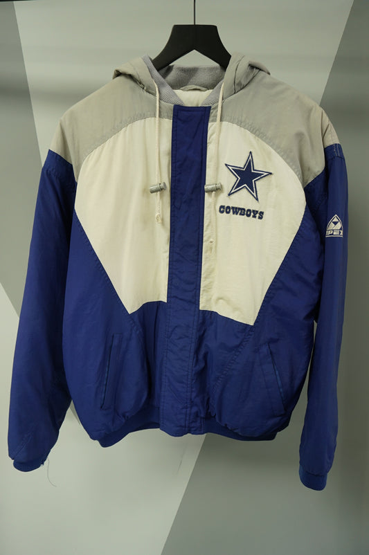(L/XL) Vtg Dallas Cowboys Apex One Puffer Jacket