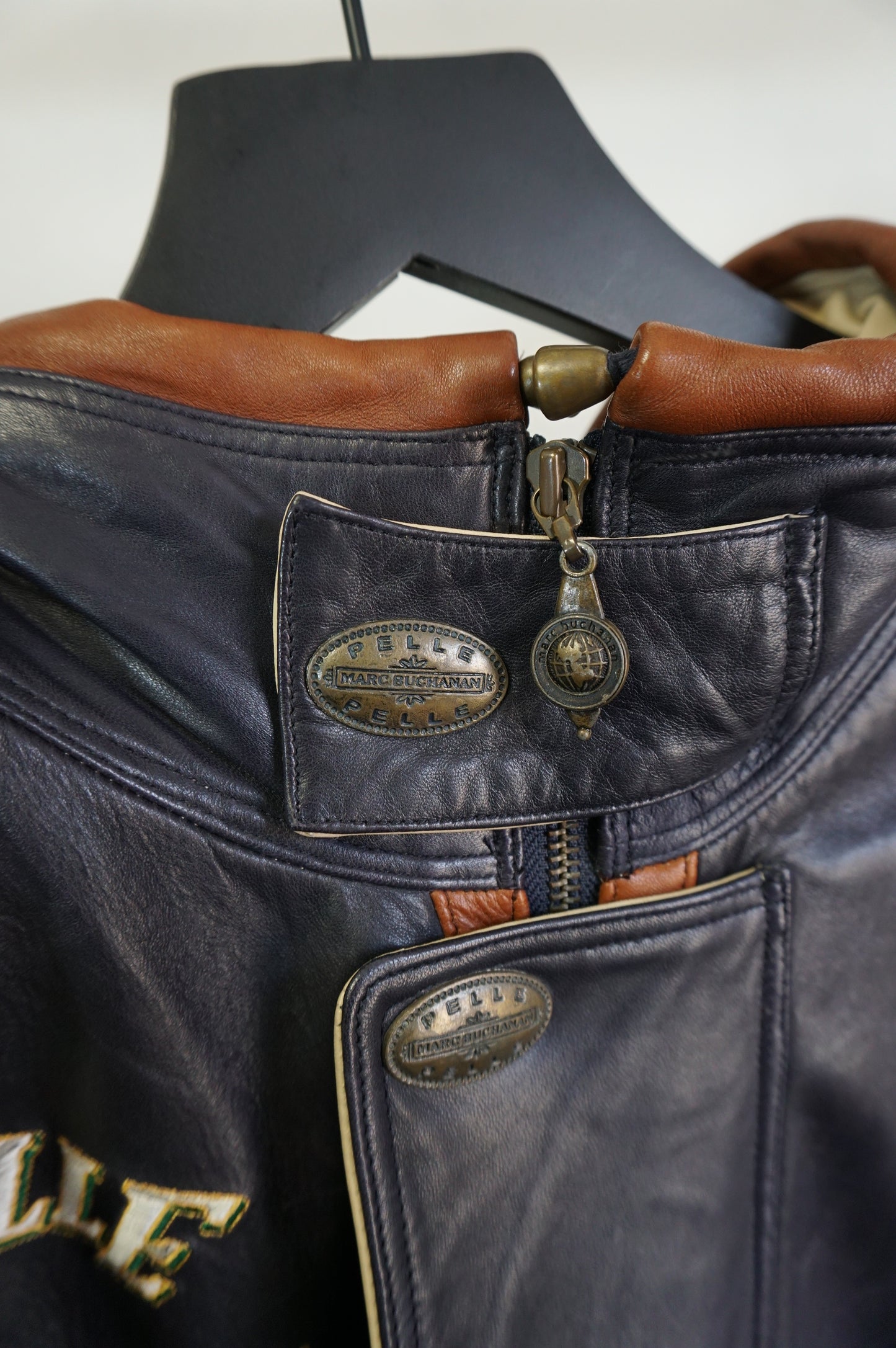 (XL) Pelle Pelle Dark Purple Leather Jacket