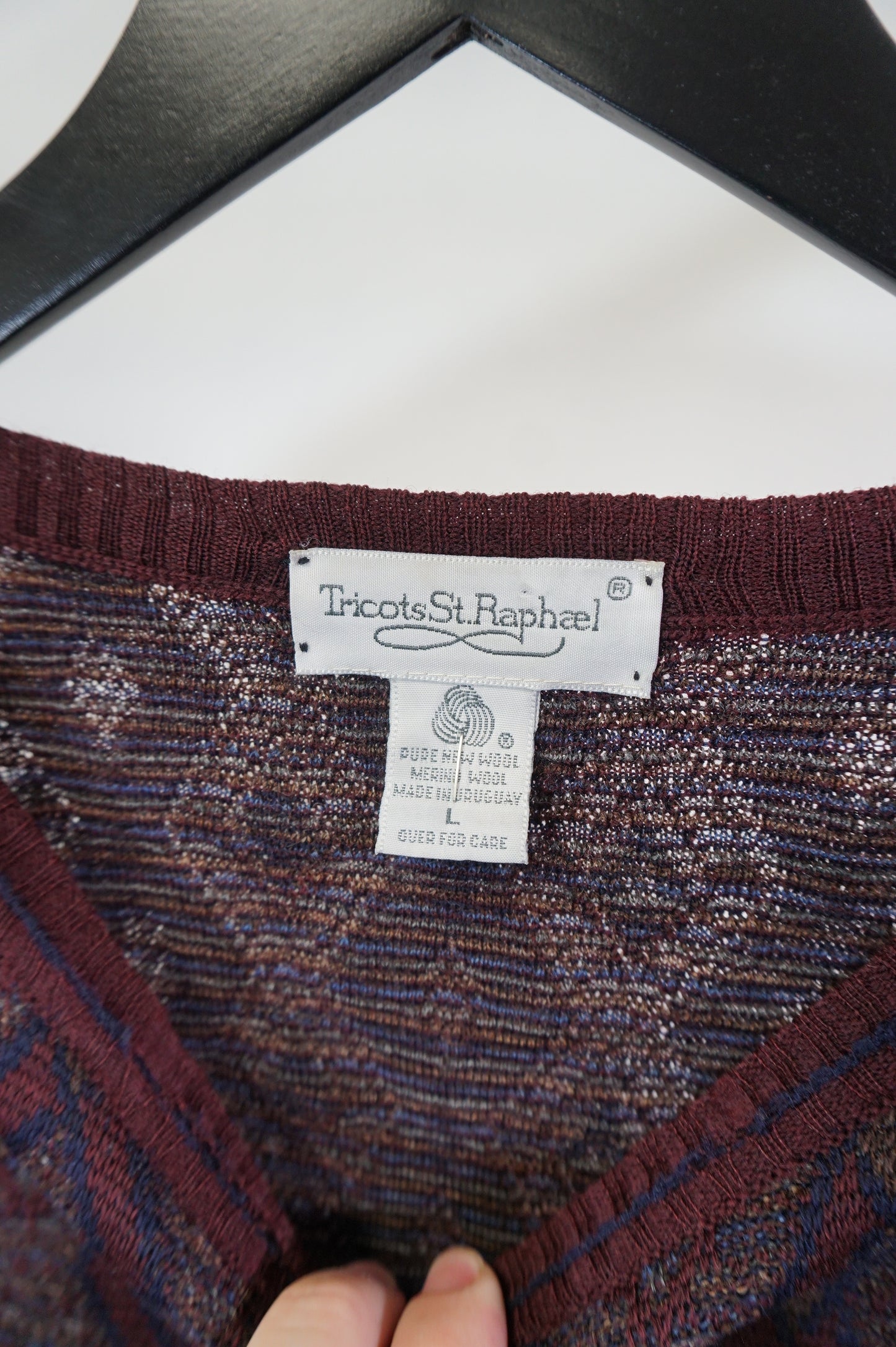 (L) Vtg Tricots St. Raphael Wool Knit Sweater