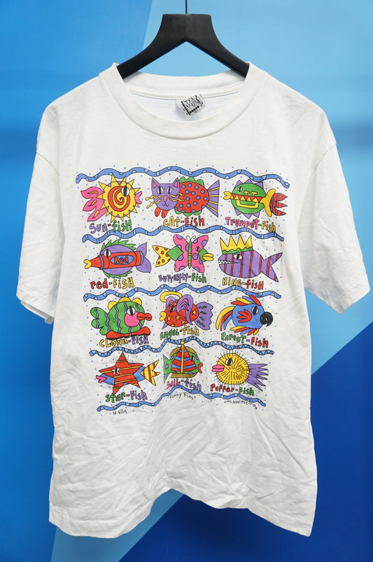 (L) Vtg Fish Single Stitch T-Shirt
