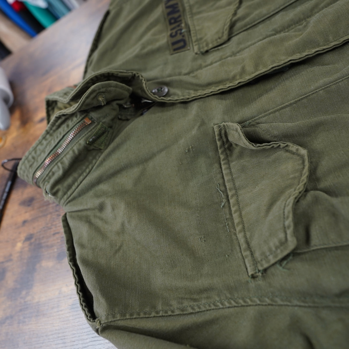 (XS) Vintage 1970s US Army M-65 Field Jacket XS Regular Olive Green Military