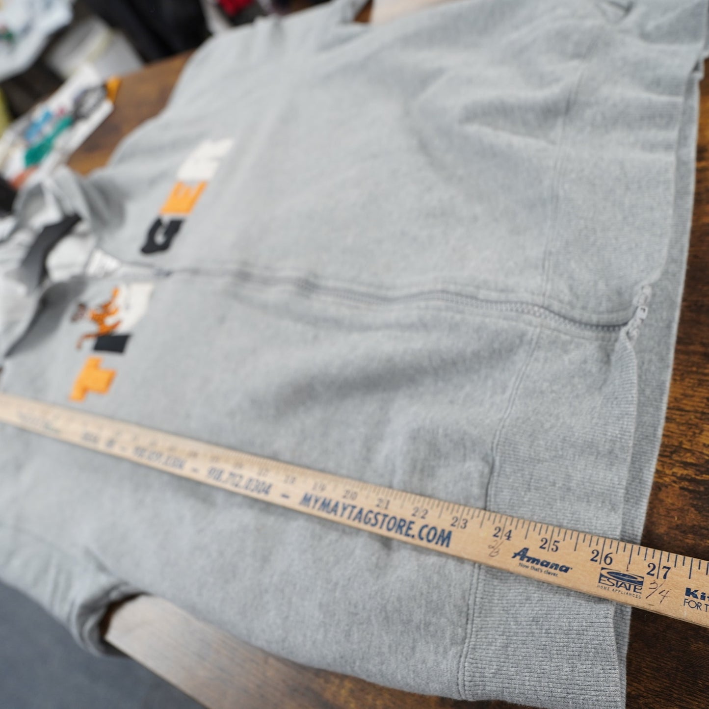 (L) Tigger Walt Disney World Embroidered Full Zip Hoodie Mens L Gray Winnie The Pooh