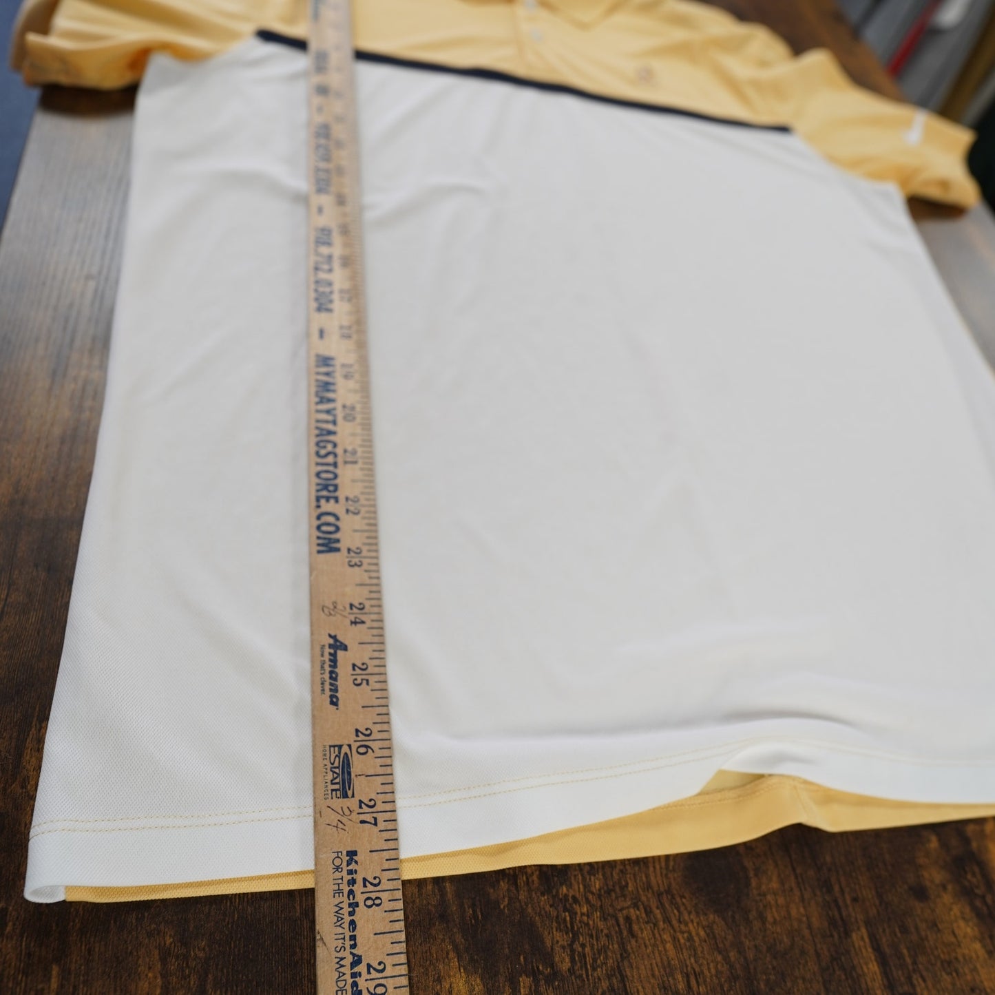 (M) Nike Golf Mickey Mouse Disney Dri-Fit Golf Performance Polo Shirt Men's M Yellow