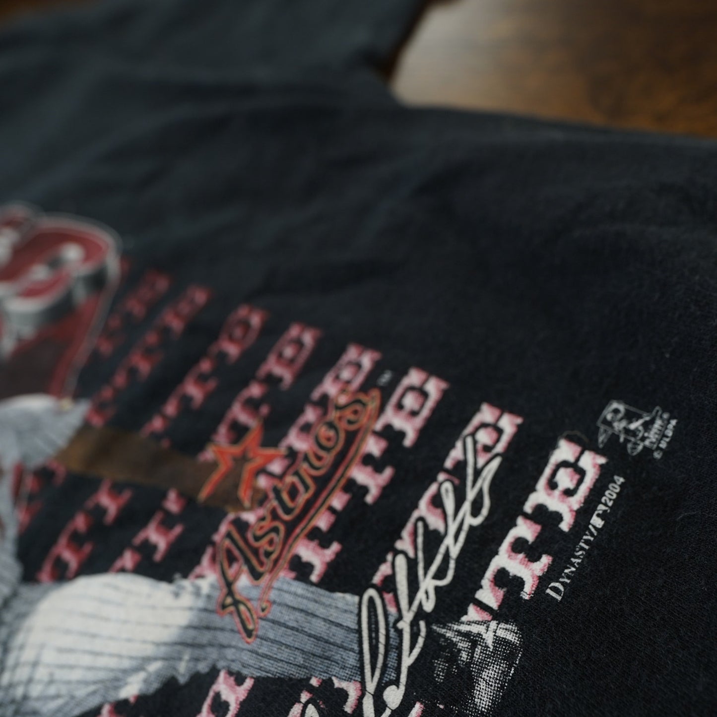 (Youth L) Vintage Houston Astros Andy Pettitte Baseball T-Shirt Youth L Black Kids Y2K
