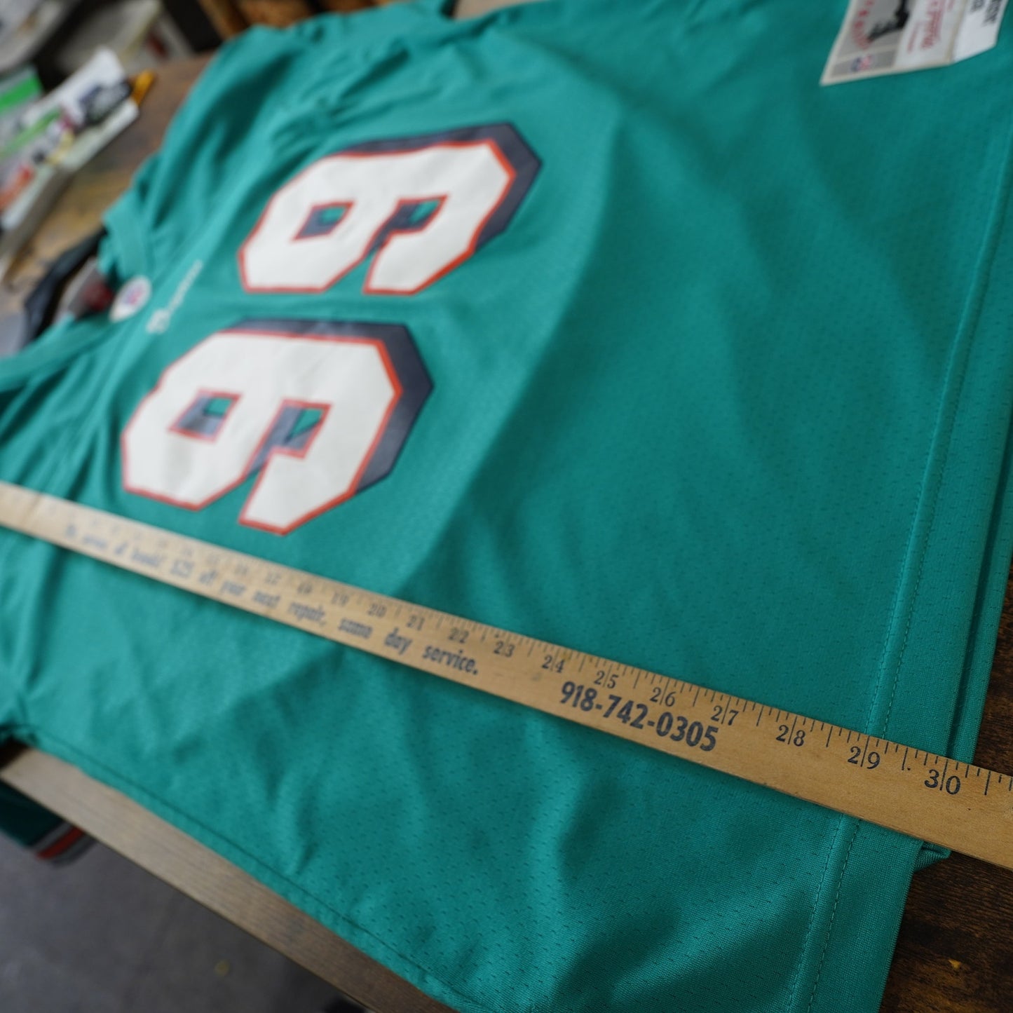 (XL) Miami Dolphins Jason Taylor #99 Mitchell & Ness Football Jersey Men's XL Sewn