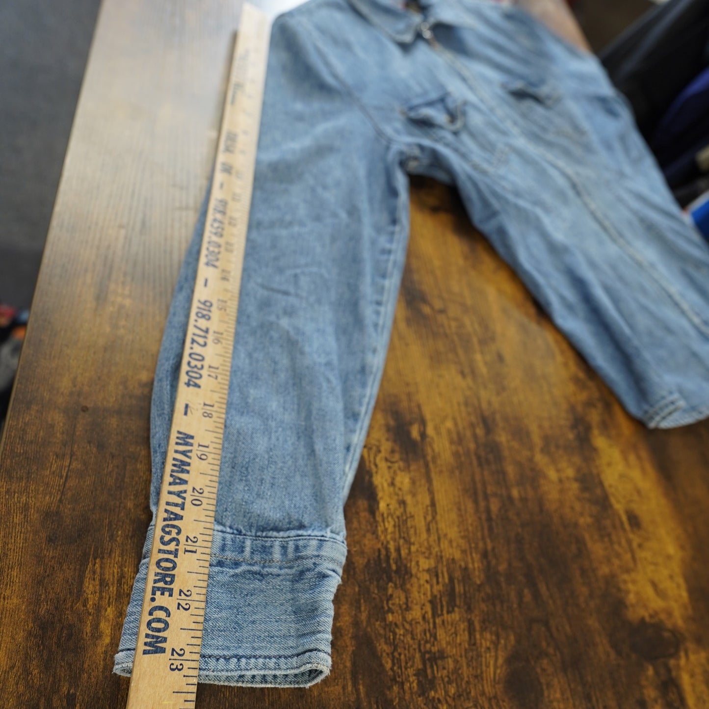 (Women's L) Vintage American Eagle Outfitters 90s Blue Denim Jacket Women's L Y2K Full Zip