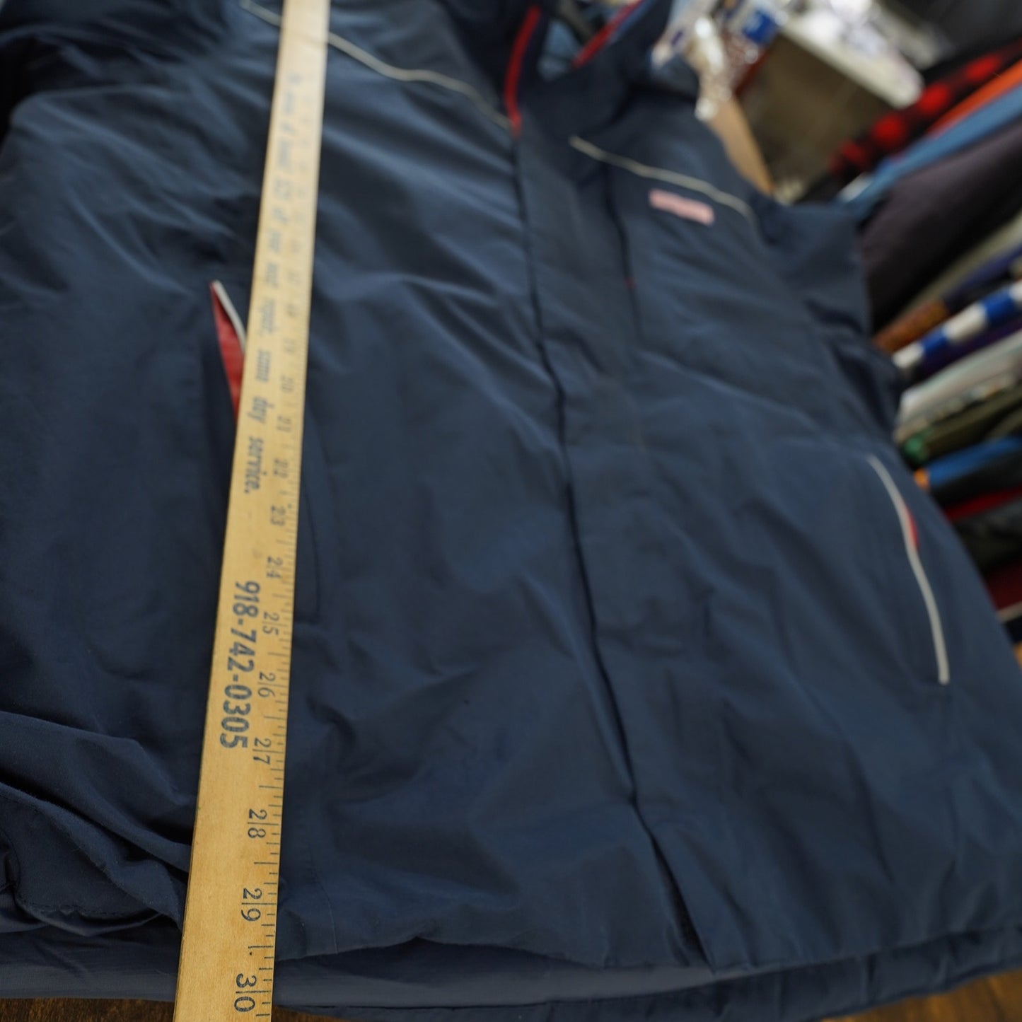 (XL) Vineyard Vines Nor'easter Performance Rain Shell Jacket Mens XL Navy Blue Preppy