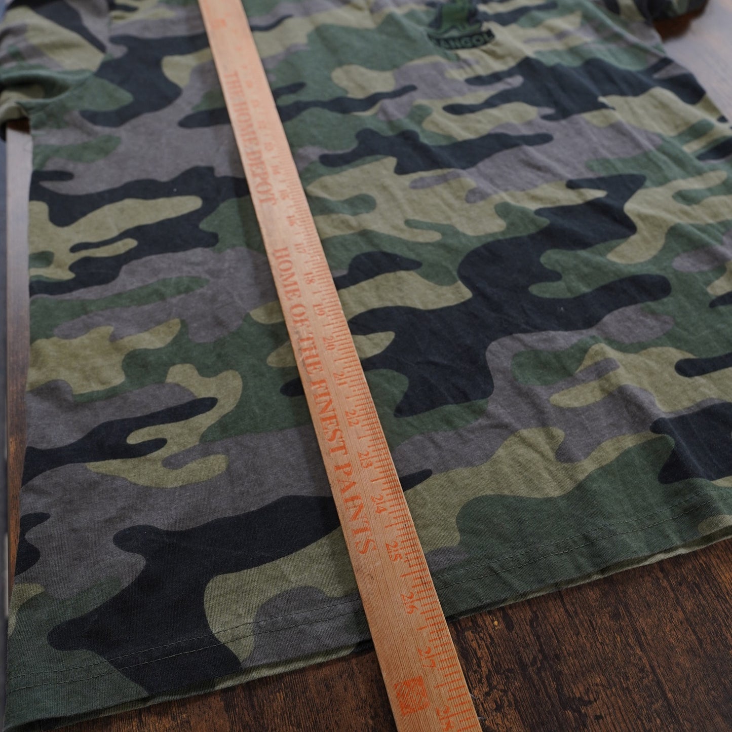 (L) Kangol Camouflage Streetwear Men's T-Shirt Green