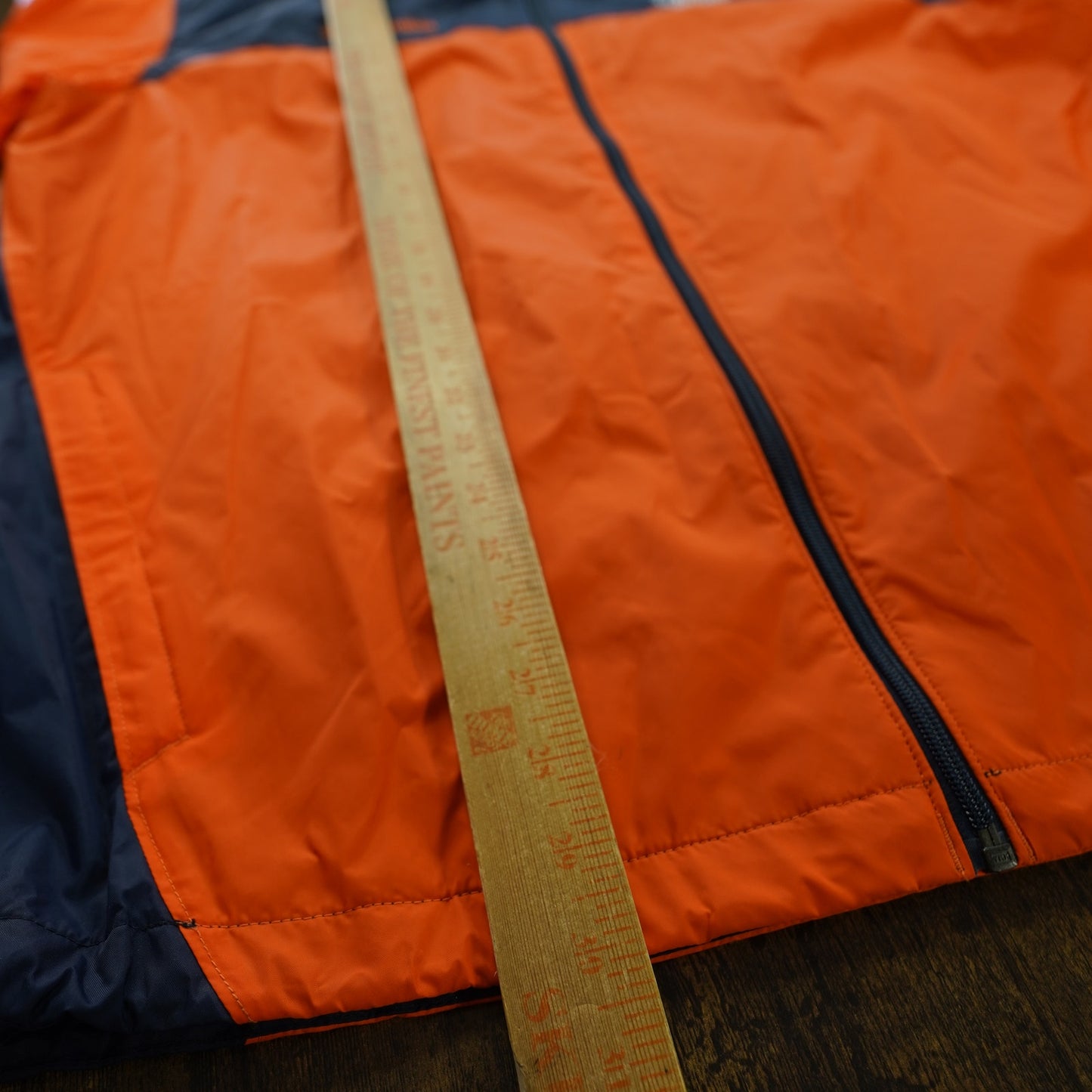 (L) Illionis Illini Columbia Windbreaker Rain Jacket Men's L Orange Blue Full Zip