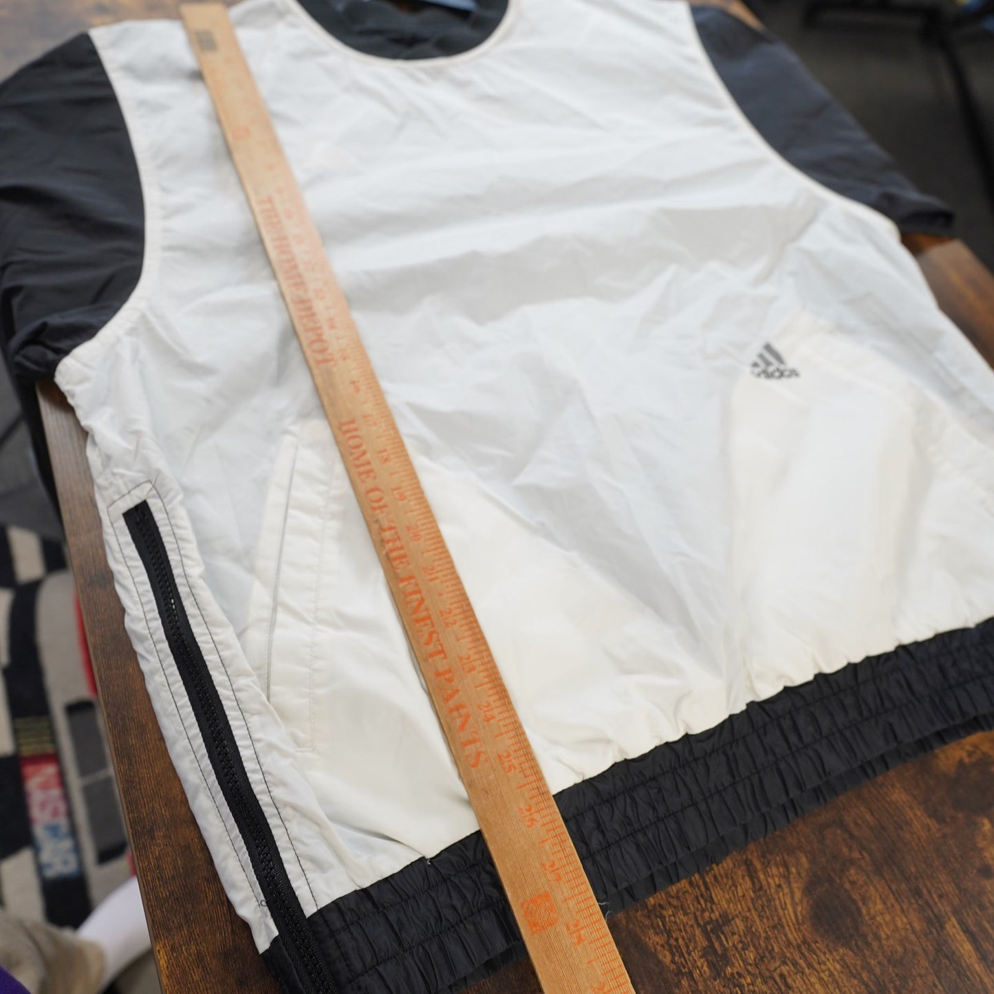 (M) Vintage Adidas Reversible Y2K Pullover Windbreaker Jacket Men's M Black White