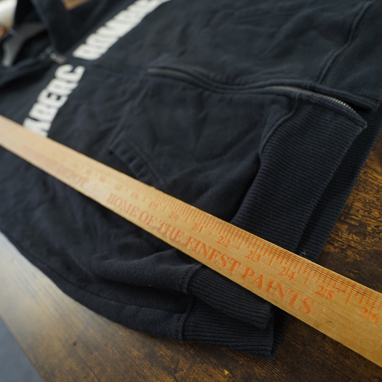 (Kids XL) Abercrombie Kids Embroidered Y2K Hoodie Boys XL Black White Mallcore 2000s