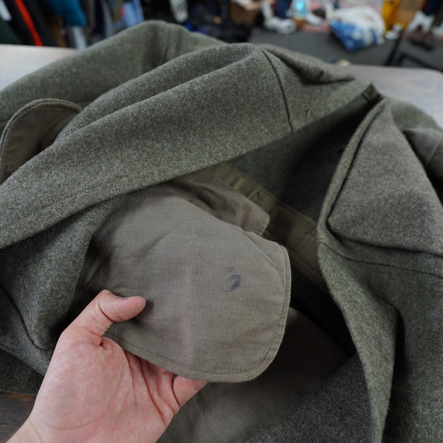 (M Sz. 40) True Vintage 40s Swedish Military Wool Army Officer Jacket Soderbergs Sz. 40 R