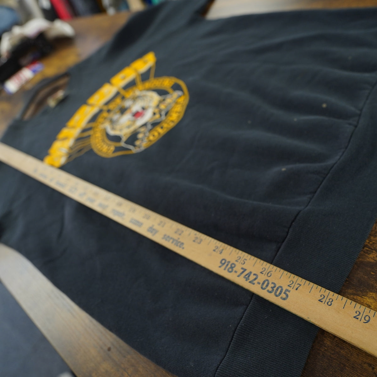 (L) Vintage Missouri Tigers 90s Crewneck Sweatshirt Men's L/XL Black Gold Retro