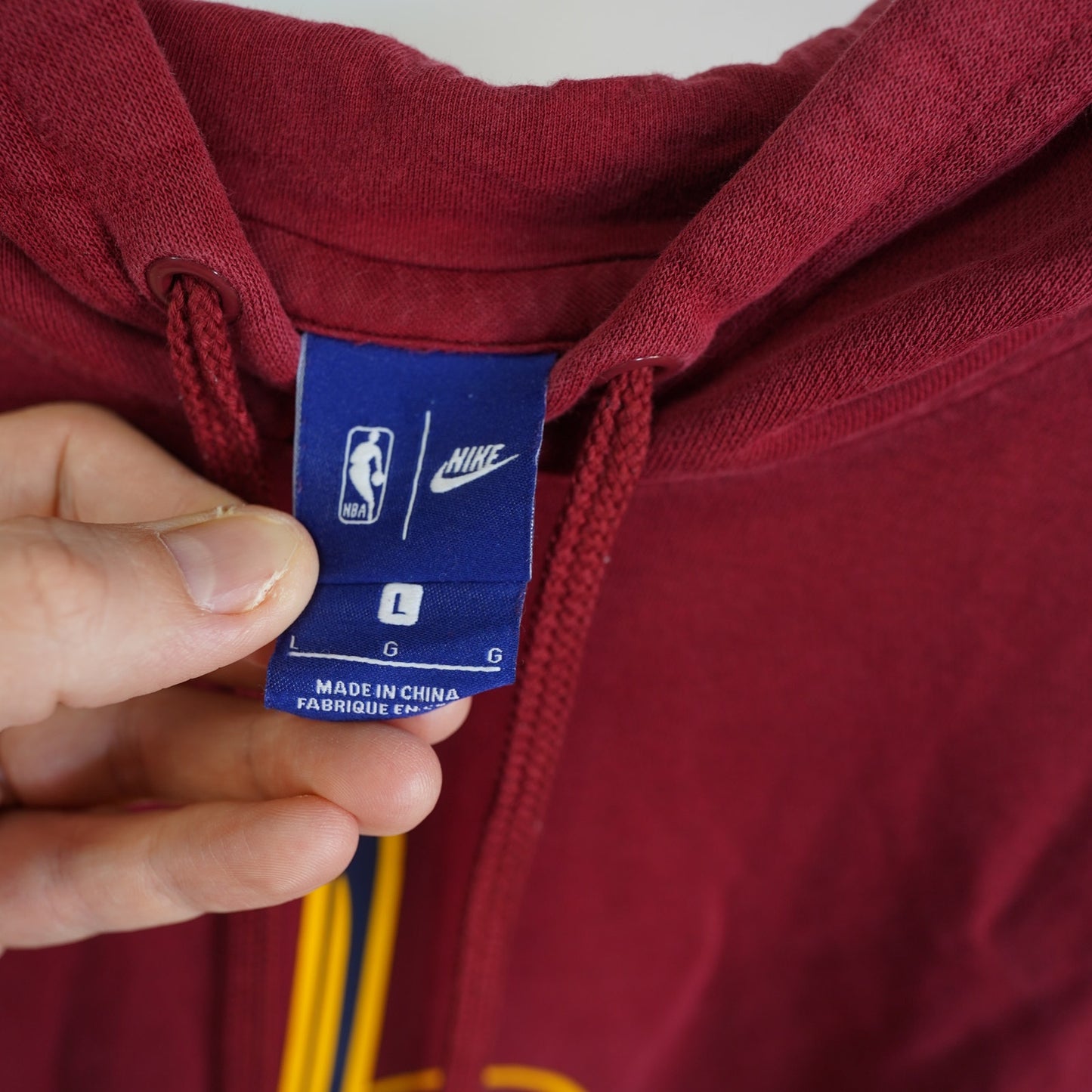 (L) Nike Cleveland Cavaliers Big Logo NBA Hoodie Men's L Maroon