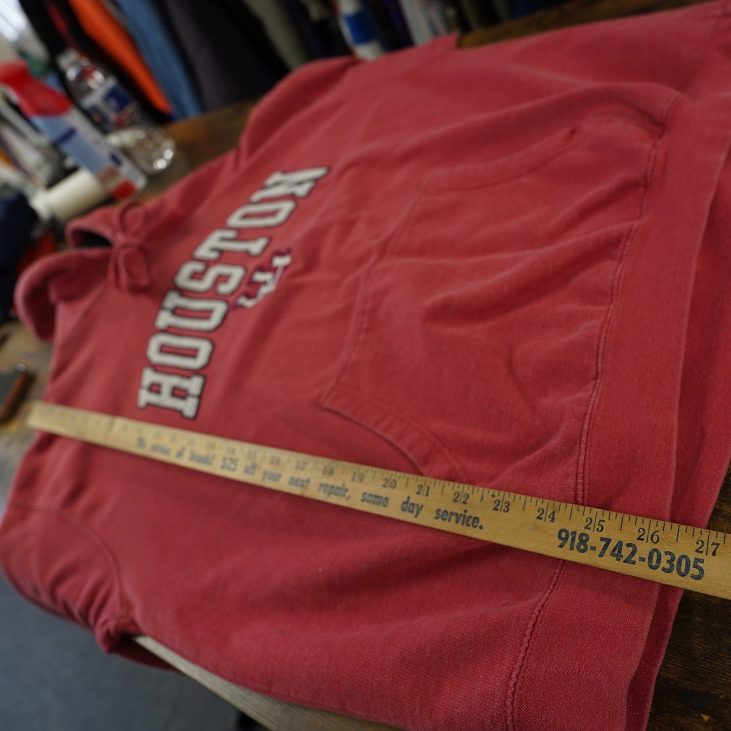 University of Houston Cougars OVB Stitched Hoodie Men's XL Red Pink Embroidered