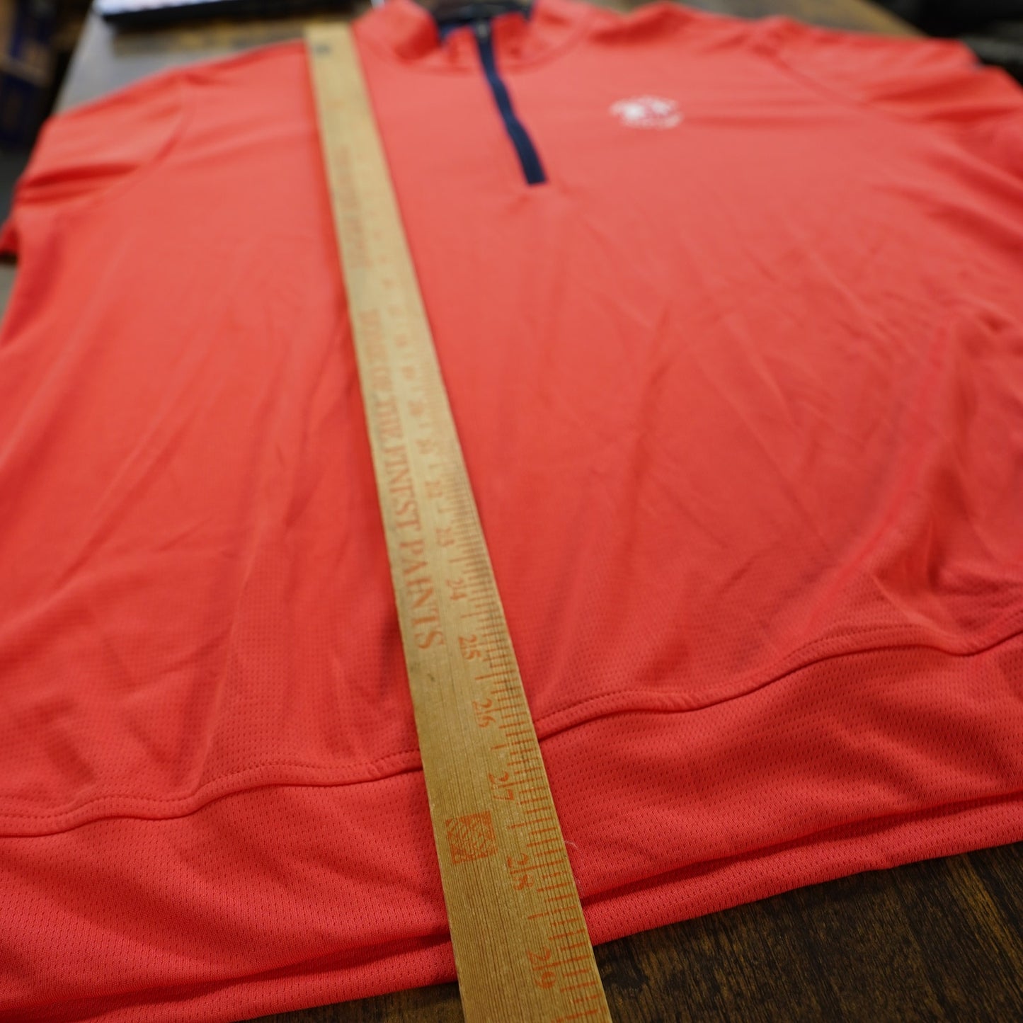 (XL) Adidas Pebble Beach Golf Links 1/4 Zip Pullover Men's XL Orange Pink Embroidered