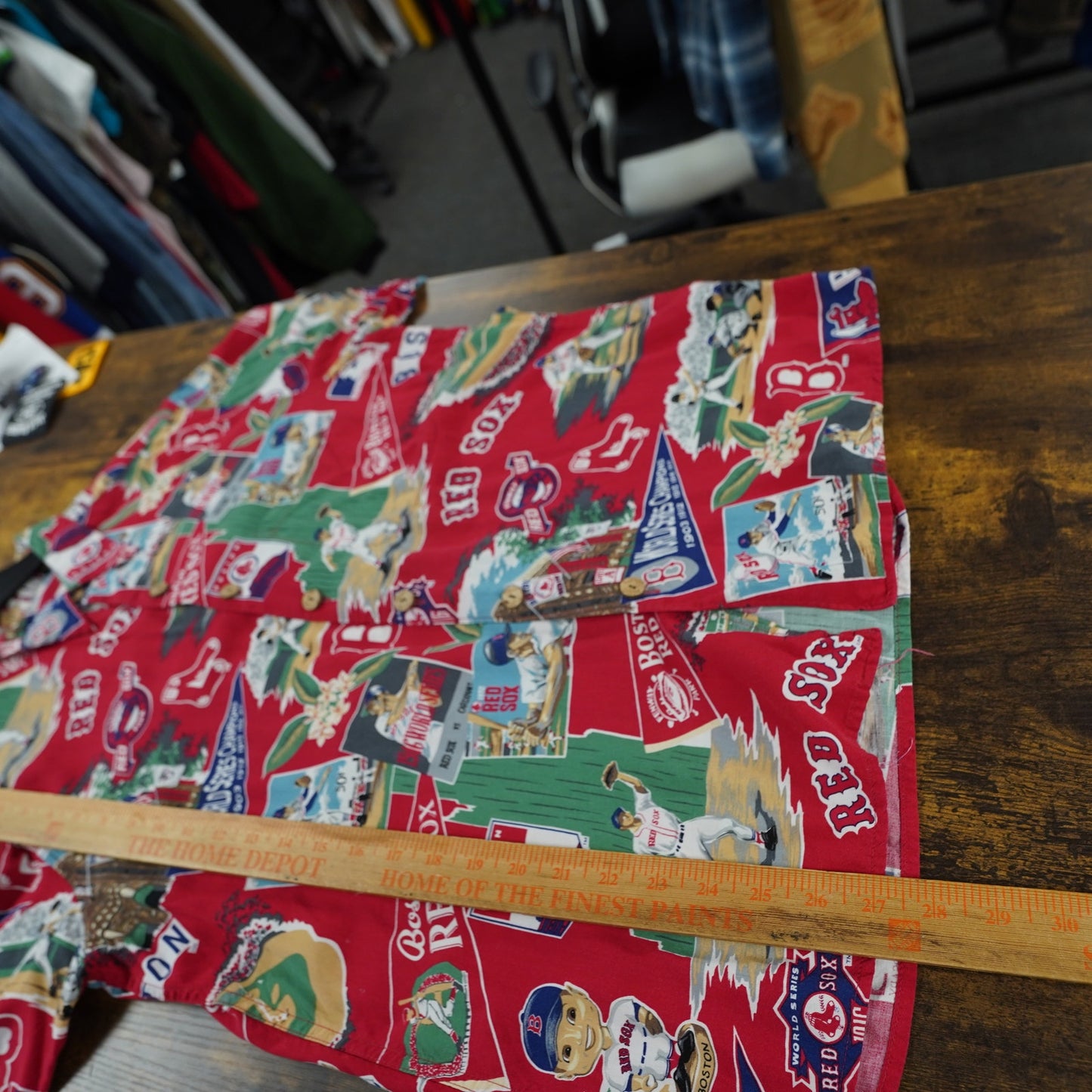 (S) Boston Red Sox Reyn Spooner Hawaiian Scenic Button-Up Shirt Men's S Red Baseball