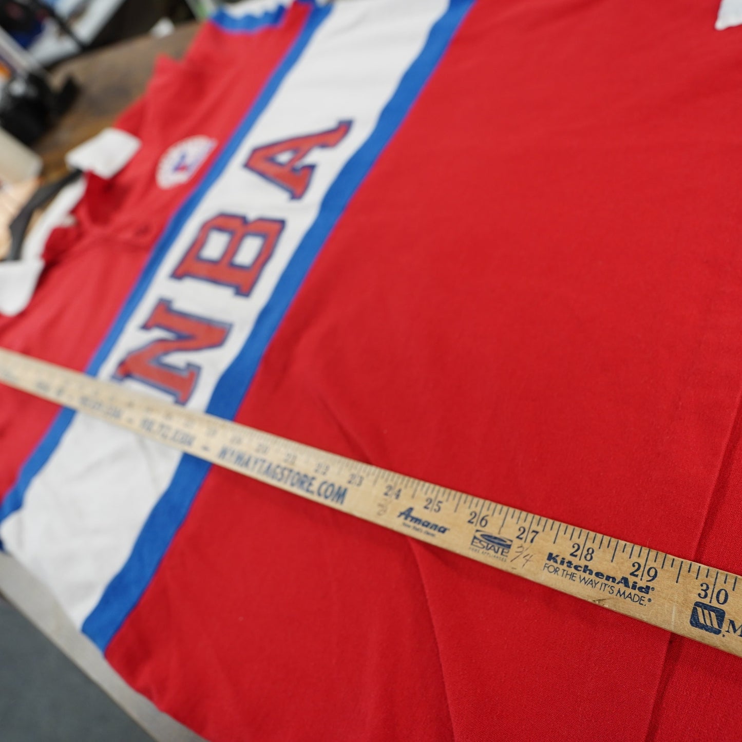 (XL) Vintage 1989 NBA All Star Rugby Longsleve Polo Shirt Men's XL Nutmeg Red 80s