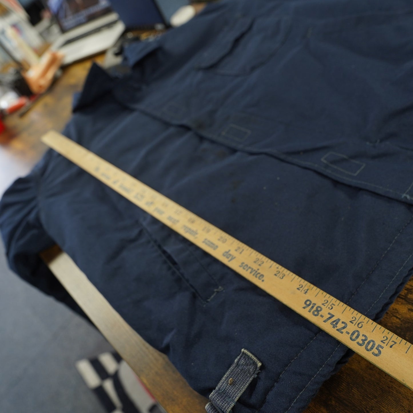 (L) Vintage US Navy Aramid Cold Weather Deck Jacket 90s Military Men's L Blue Bomber