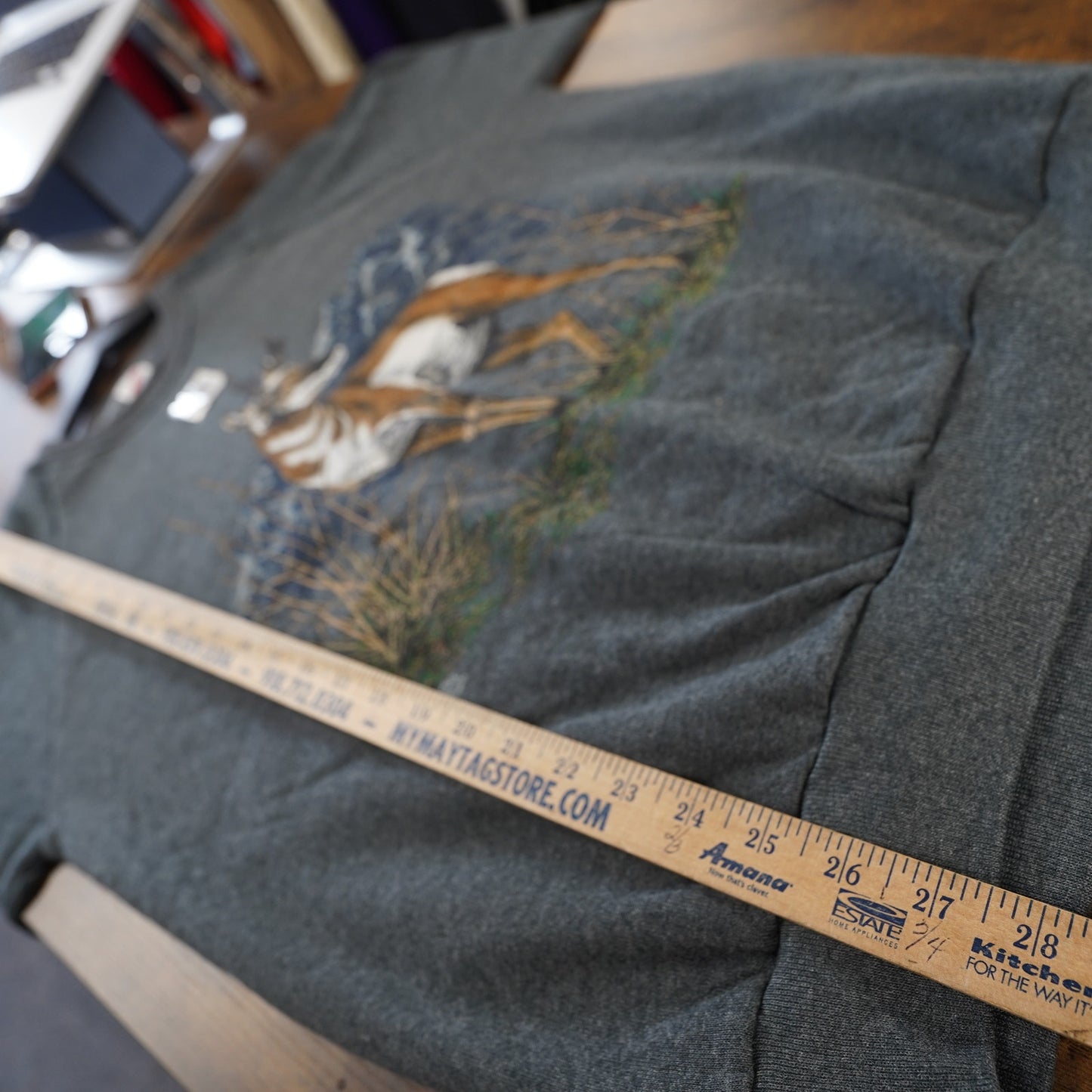 (XL) Vintage Pronghorn 90s Nature Sweatshirt Men's XL Gray Hunting Jerzees Hiking