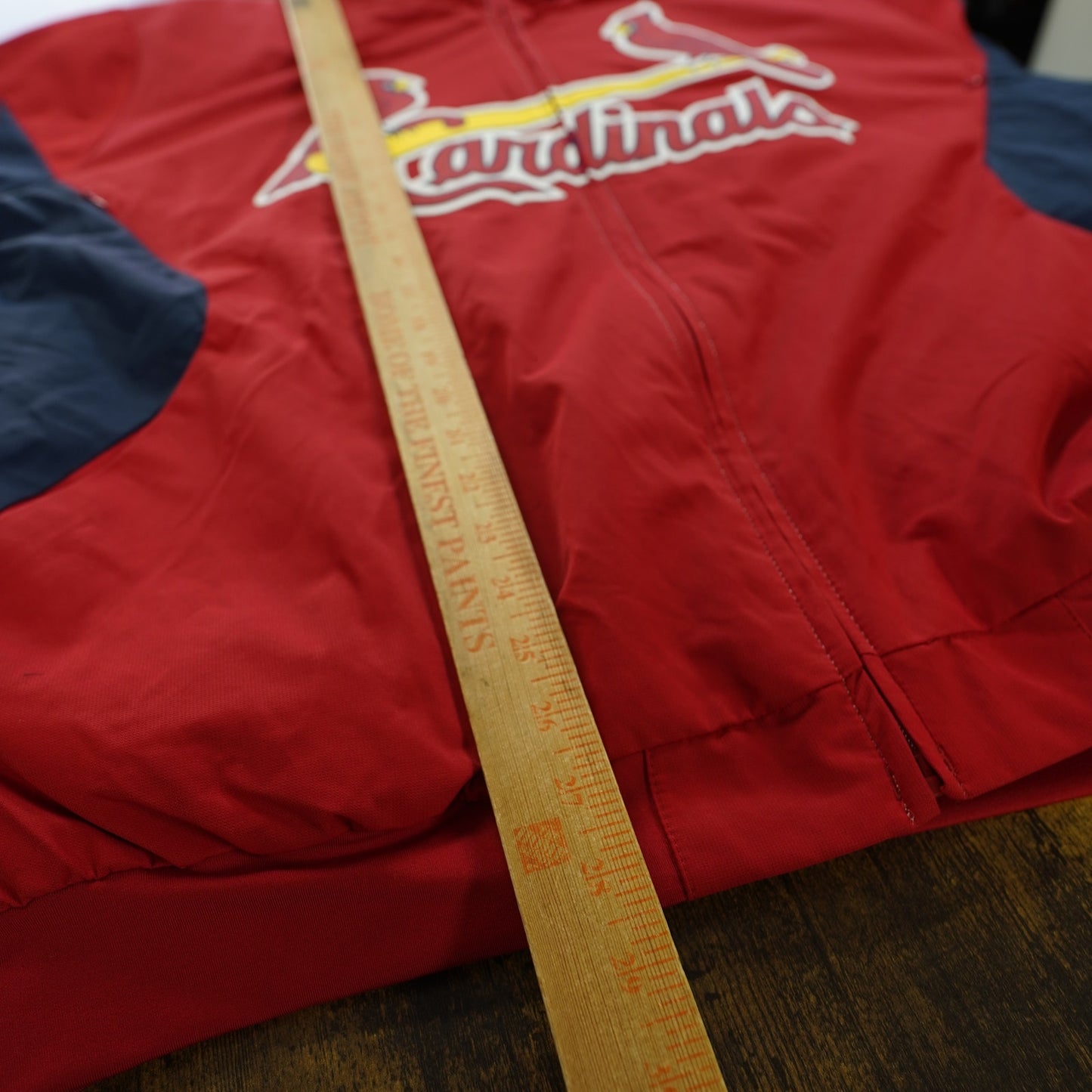 (L) Vintage St. Louis Cardinals Majestic Authentic Jacket Men's L Red Fleece Lined