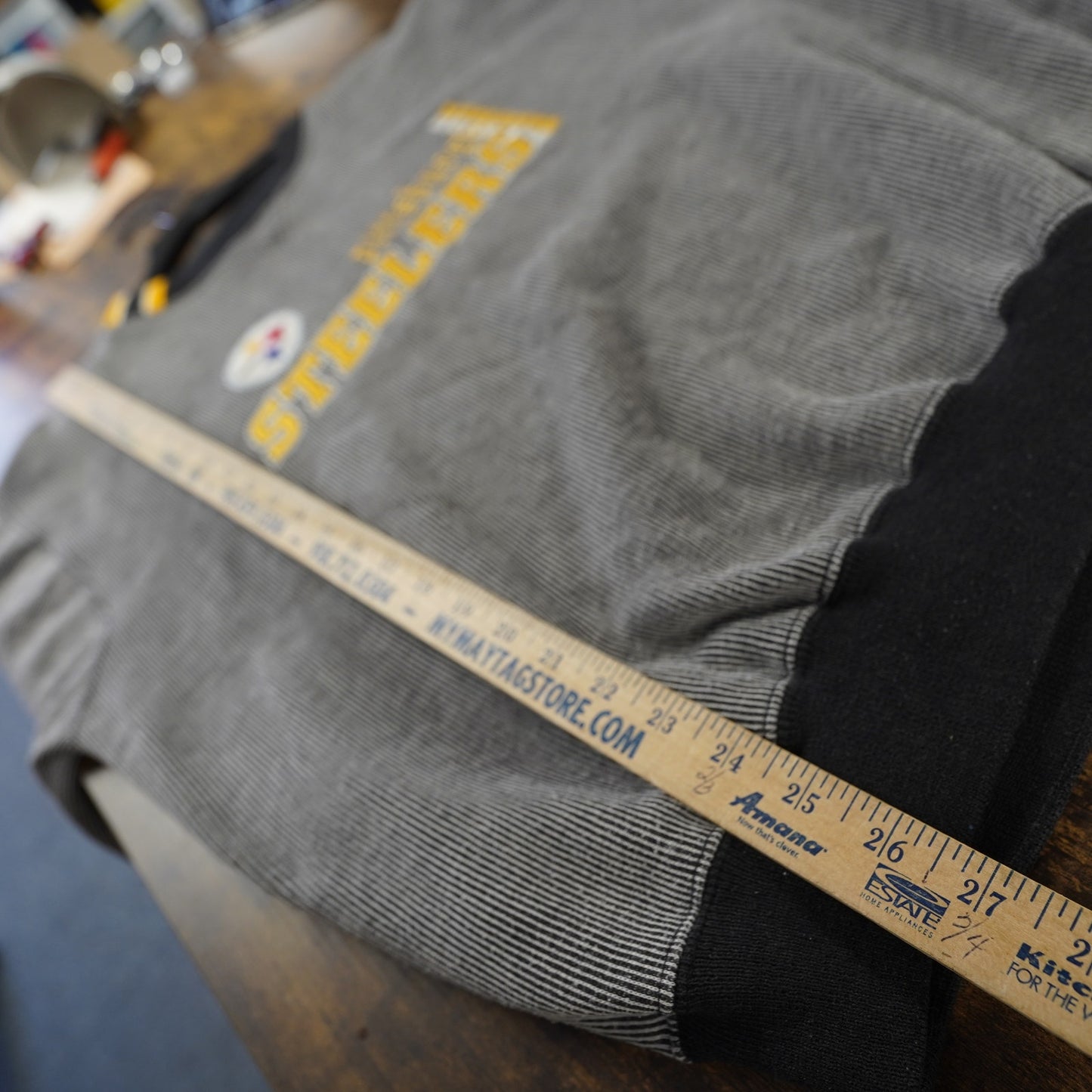 (L) Vintage Pittsburg Steelers Embroidered 90s Sweatshirt Men's L Logo Athletic Gray