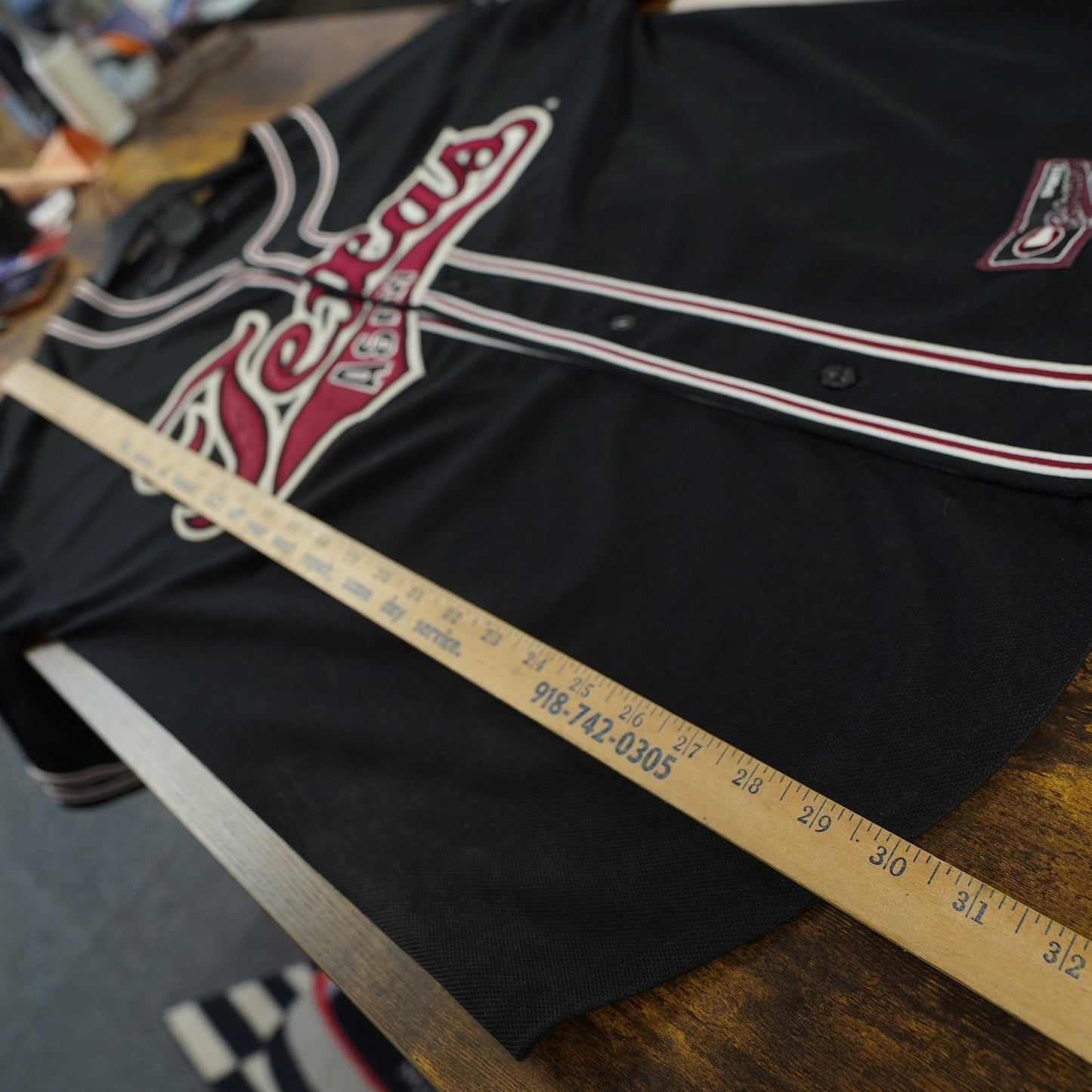 (XL) Vintage Texas A&M Aggies Embroidered Baseball Jersey Men's XL Black Retro ATM