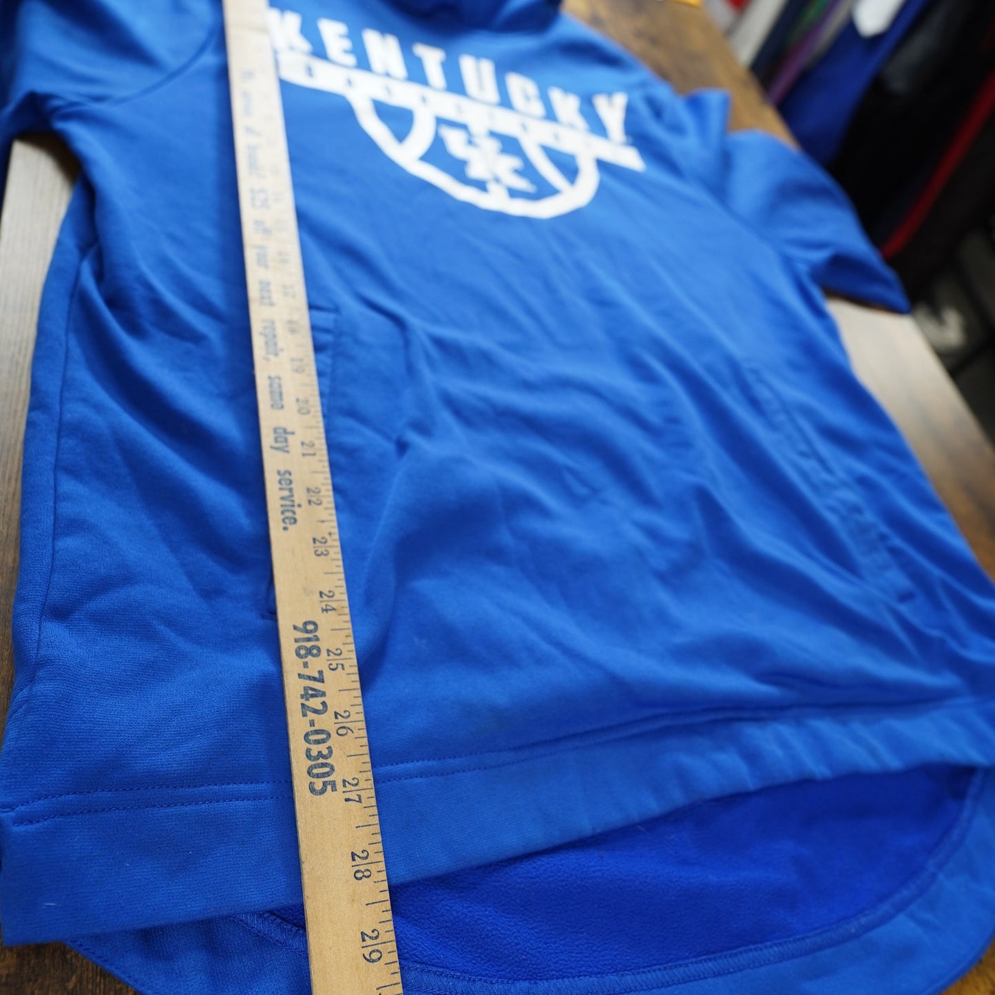 (L) University of Kentucky Wildcats Nike Elite Basketball Hoodie Men's L Blue