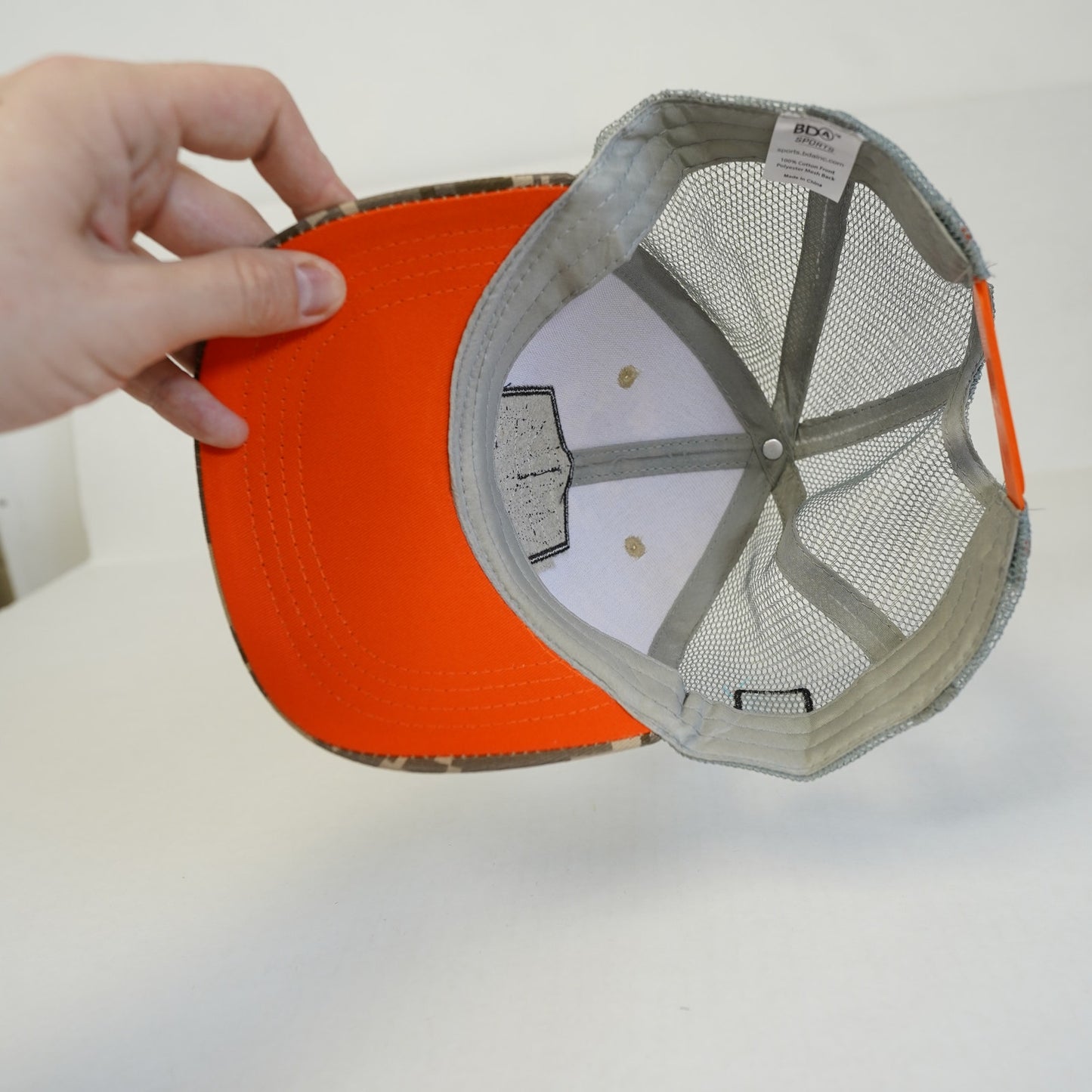 Houston Dynamo FC Snapback Trucker Hat Tan Atmosphere Digital Camouflage Curved