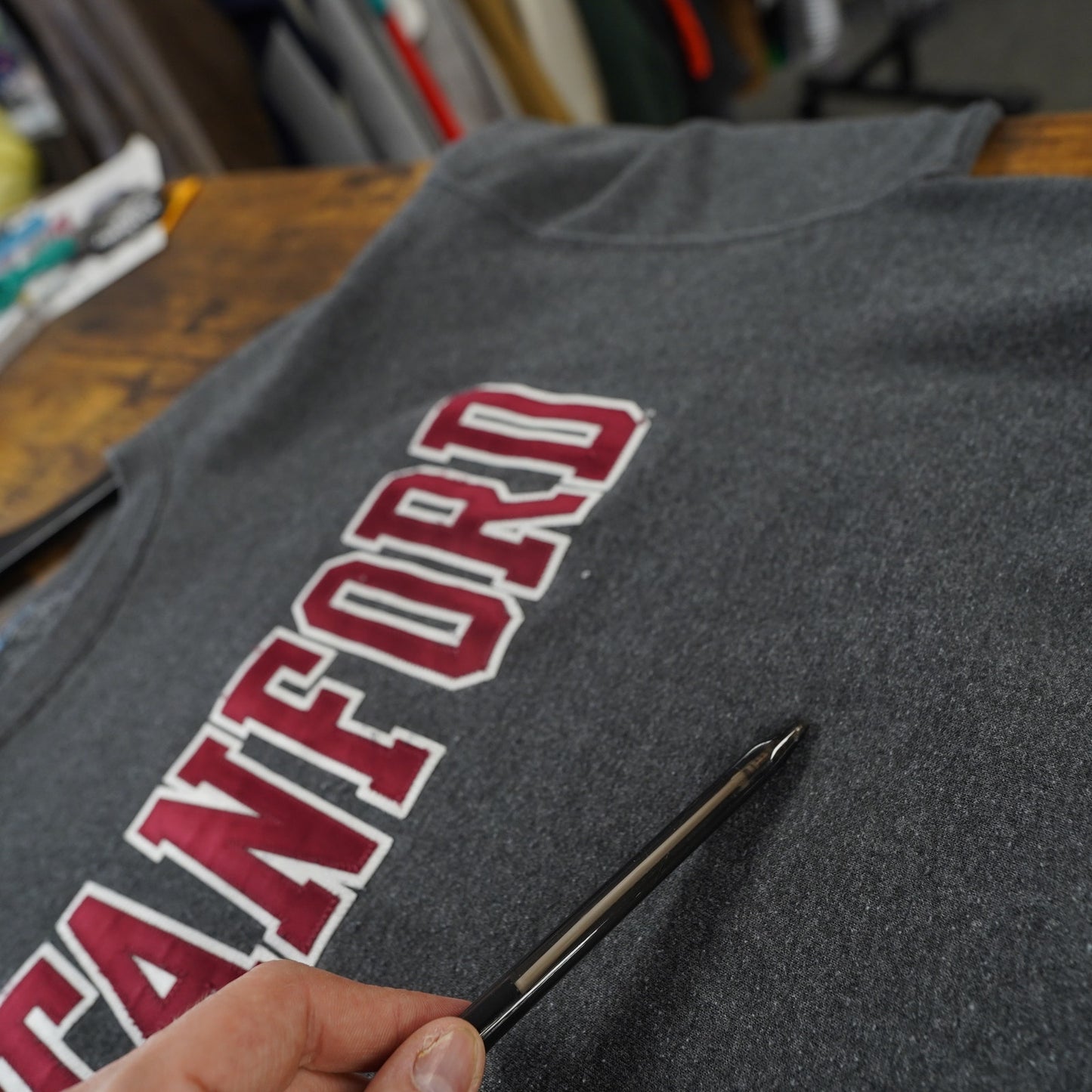 (XL) Vintage Champion Stanford Cardinal Embroidered Crewneck Sweatshirt Men's XL Gray