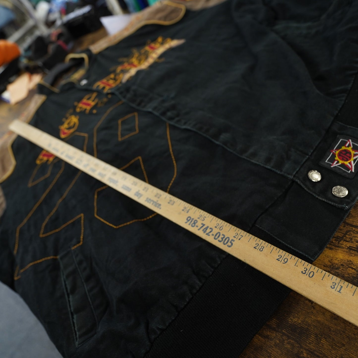 (4XL) Vintage JH Design Popeye the Sailor ManNascar Racing Jacket Men's 4XL Black Y2K