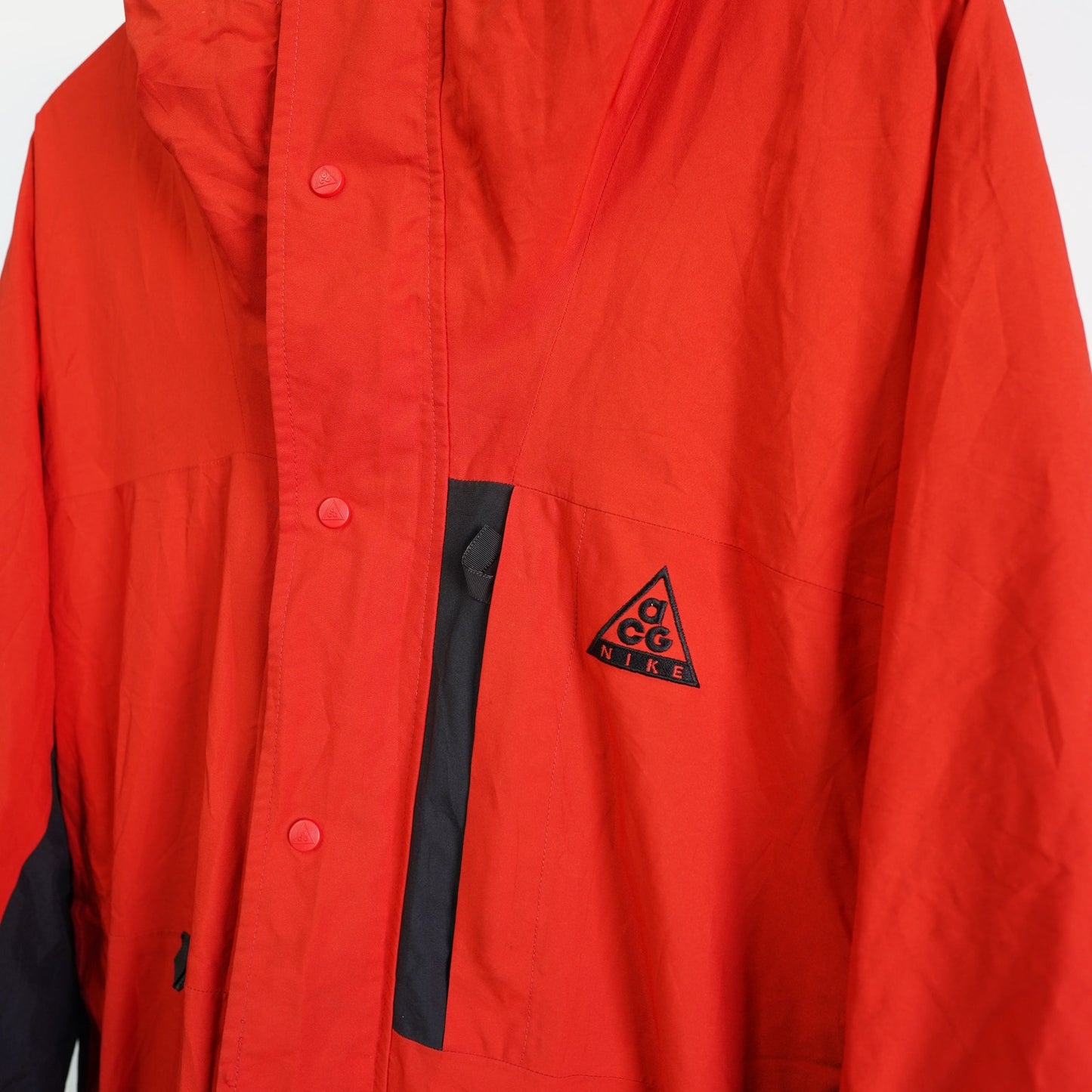 (L) Vintage 90s Nike Acg Storm-Fit Mountain Parka Jacket Men's L Red Orange Tech