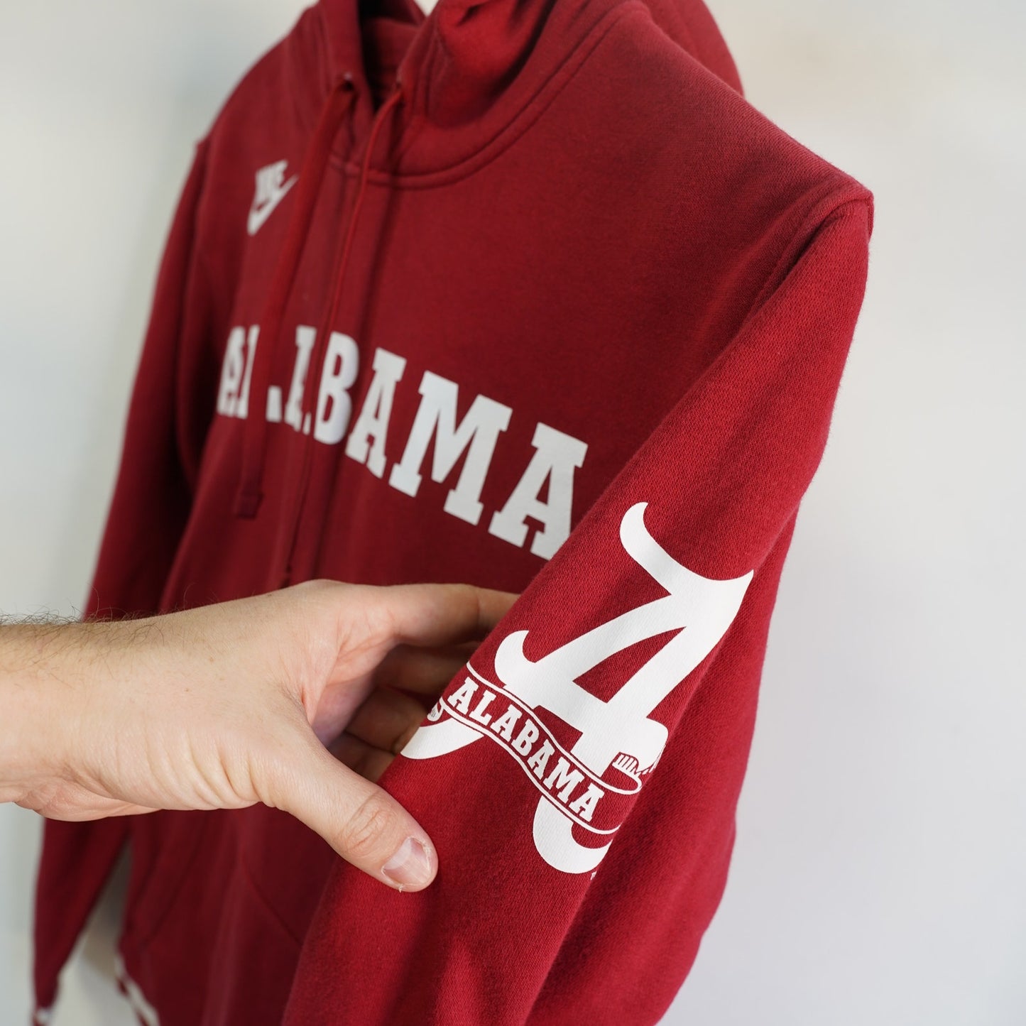 (S) Nike University of Alabama Crimson Tide Hoodie Men's S Red Pullover Sweatshirt
