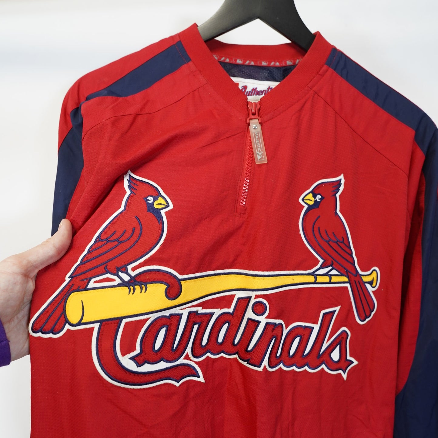 (M) Vintage St. Louis Cardinals Majestic Embroidered Jacket Men's M Red Sewn MLB