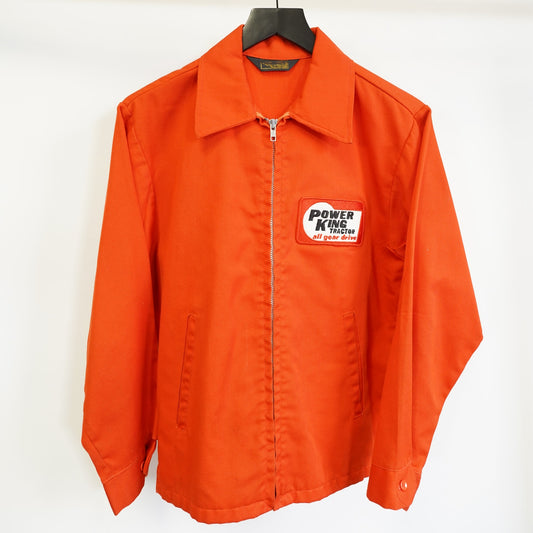 (M) True Vintage 1970s K-Products Brand Power King Tractor Full Zip Jacket Men's M