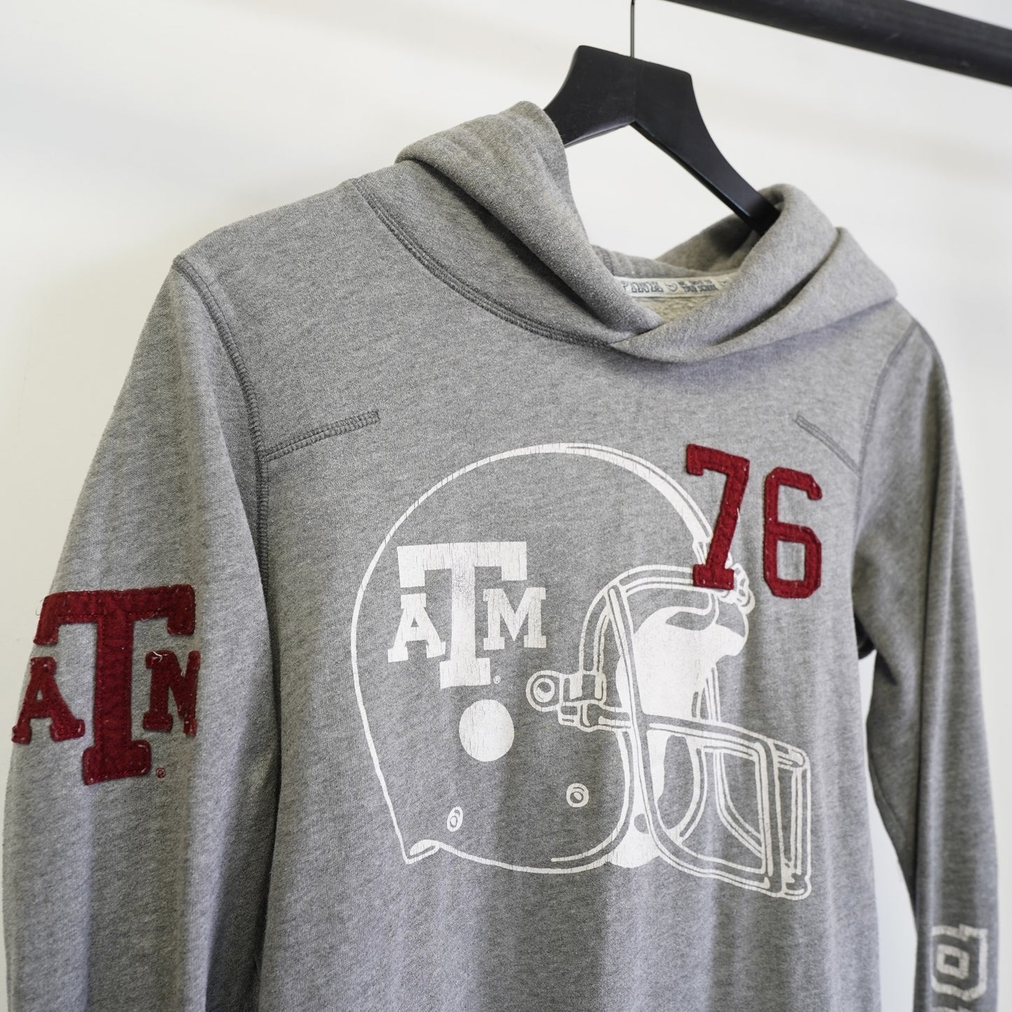 (Women's L) Texas A&M Aggies Pink Victoria's Secret Embroidered Hoodie Women's L Gray ATM